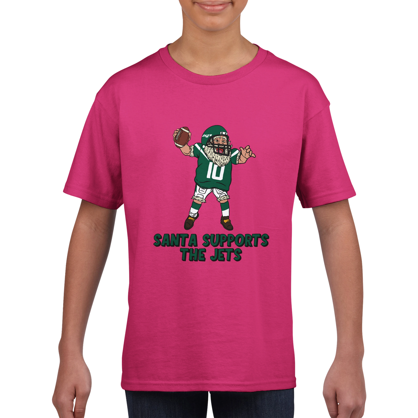 New York Jets Kids Crewneck Santa T-shirt