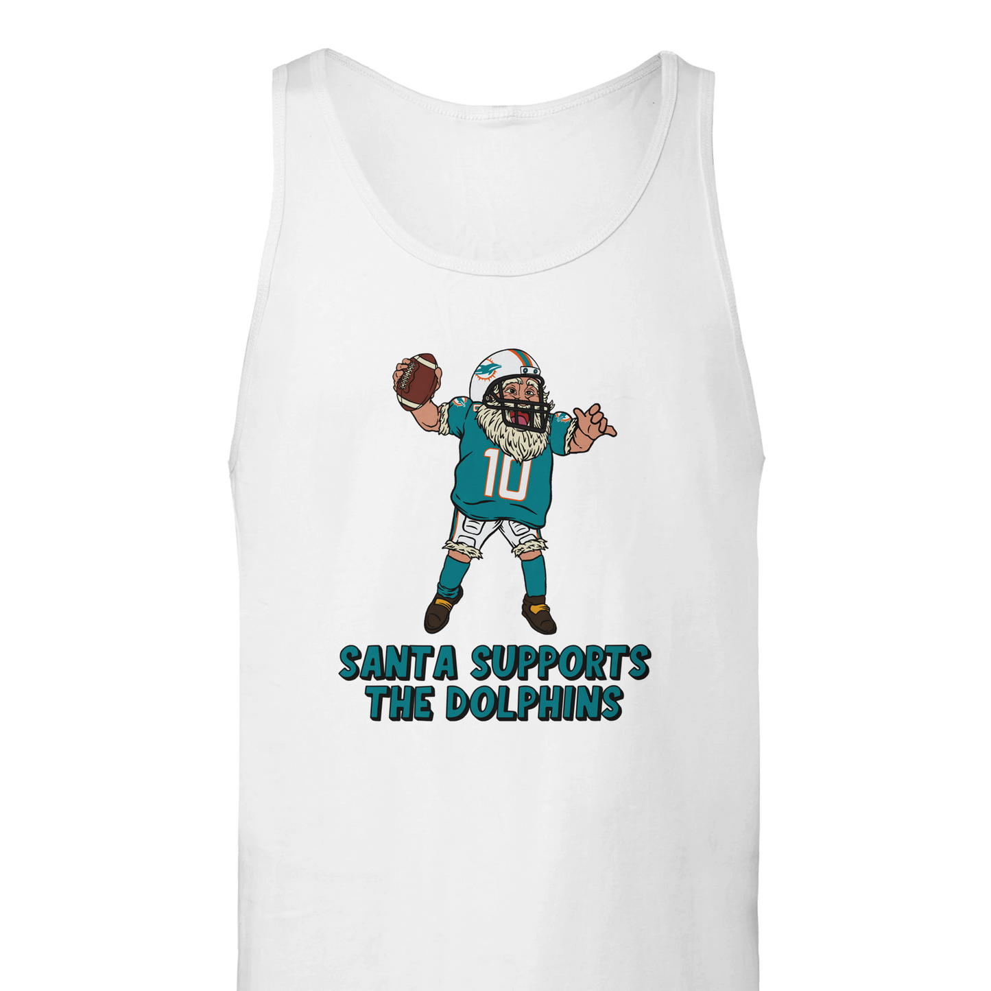 Miami Dolphins Unisex Santa Tank Top