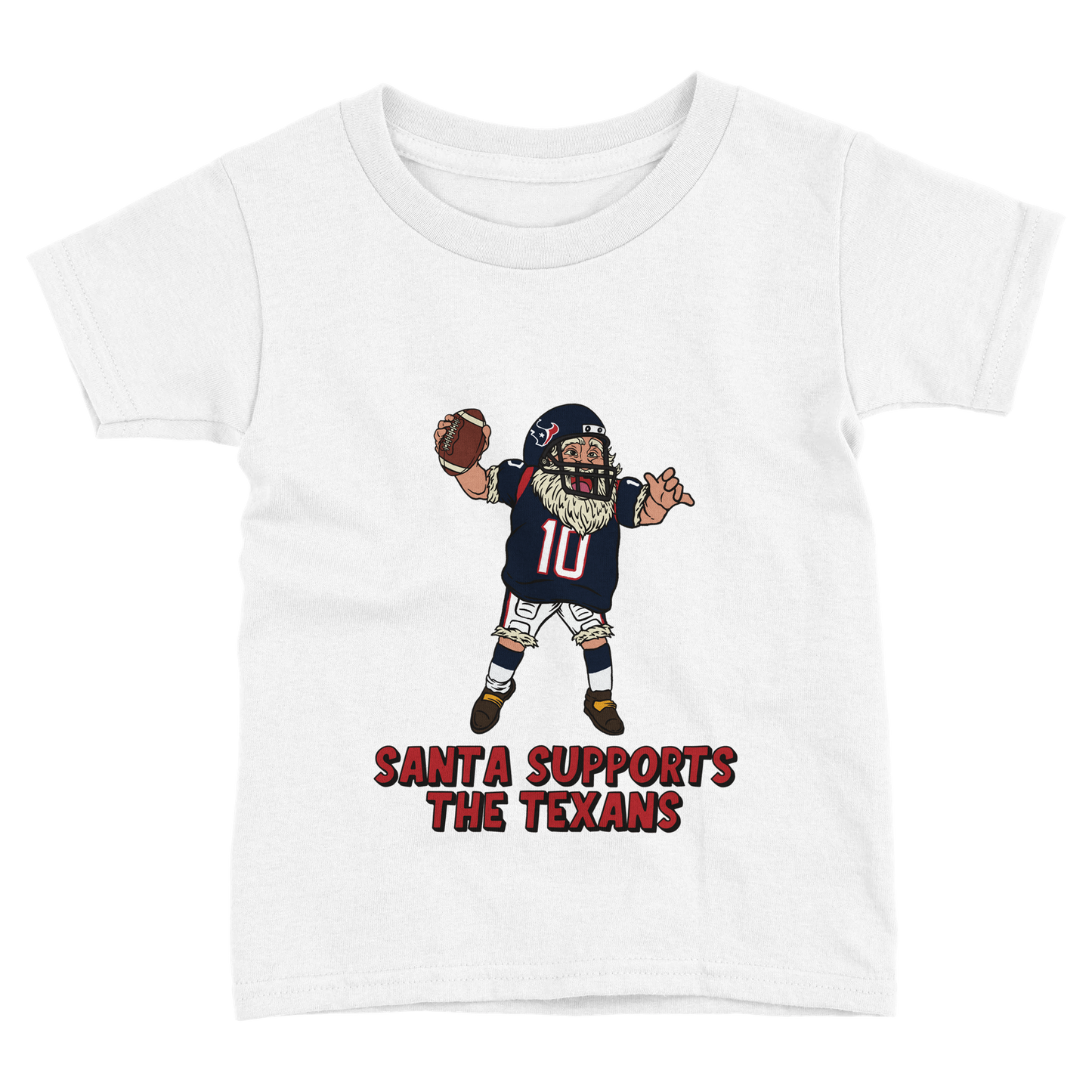 Houston Texans Toddler Fine Jersey Santa T-Shirt