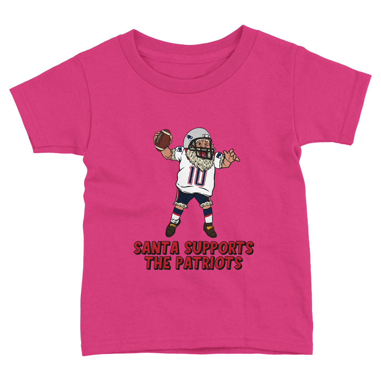 New England Patriots Toddler Fine Jersey Santa T-Shirt