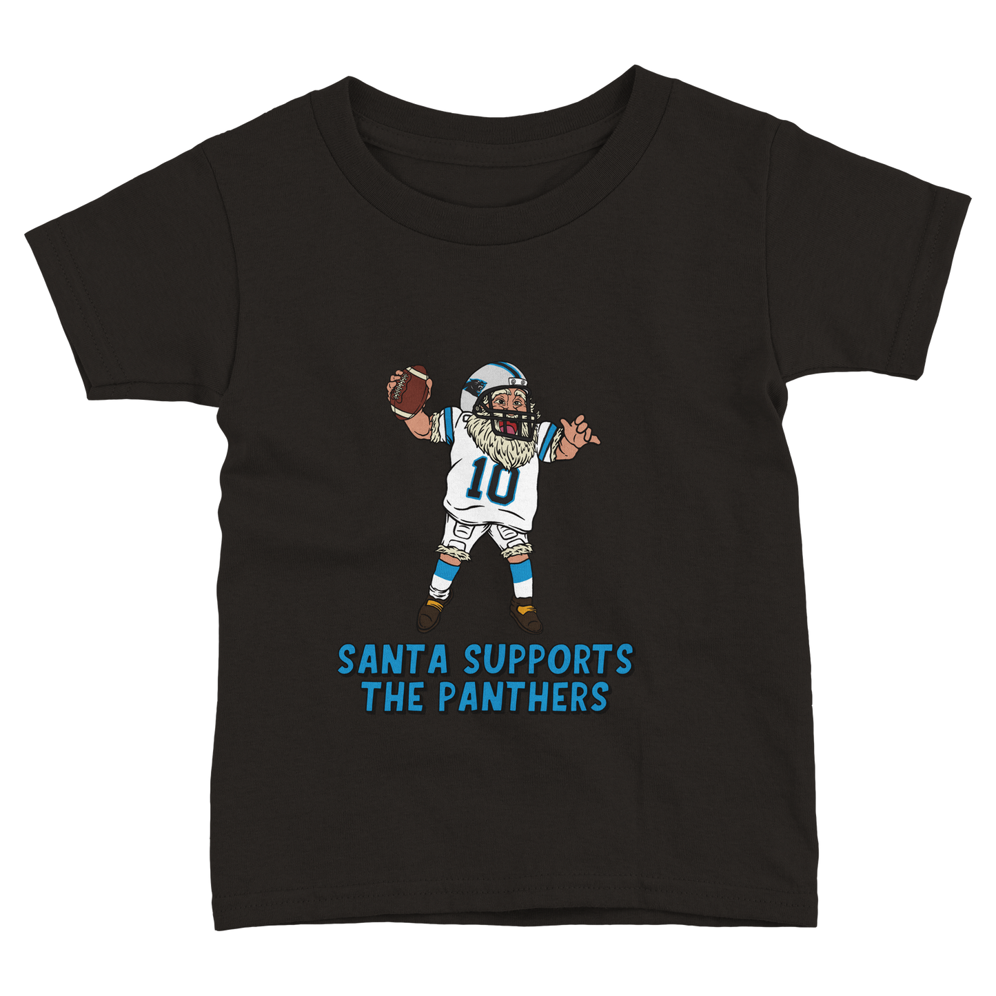 Carolina Panthers Fine Jersey Santa T-Shirt