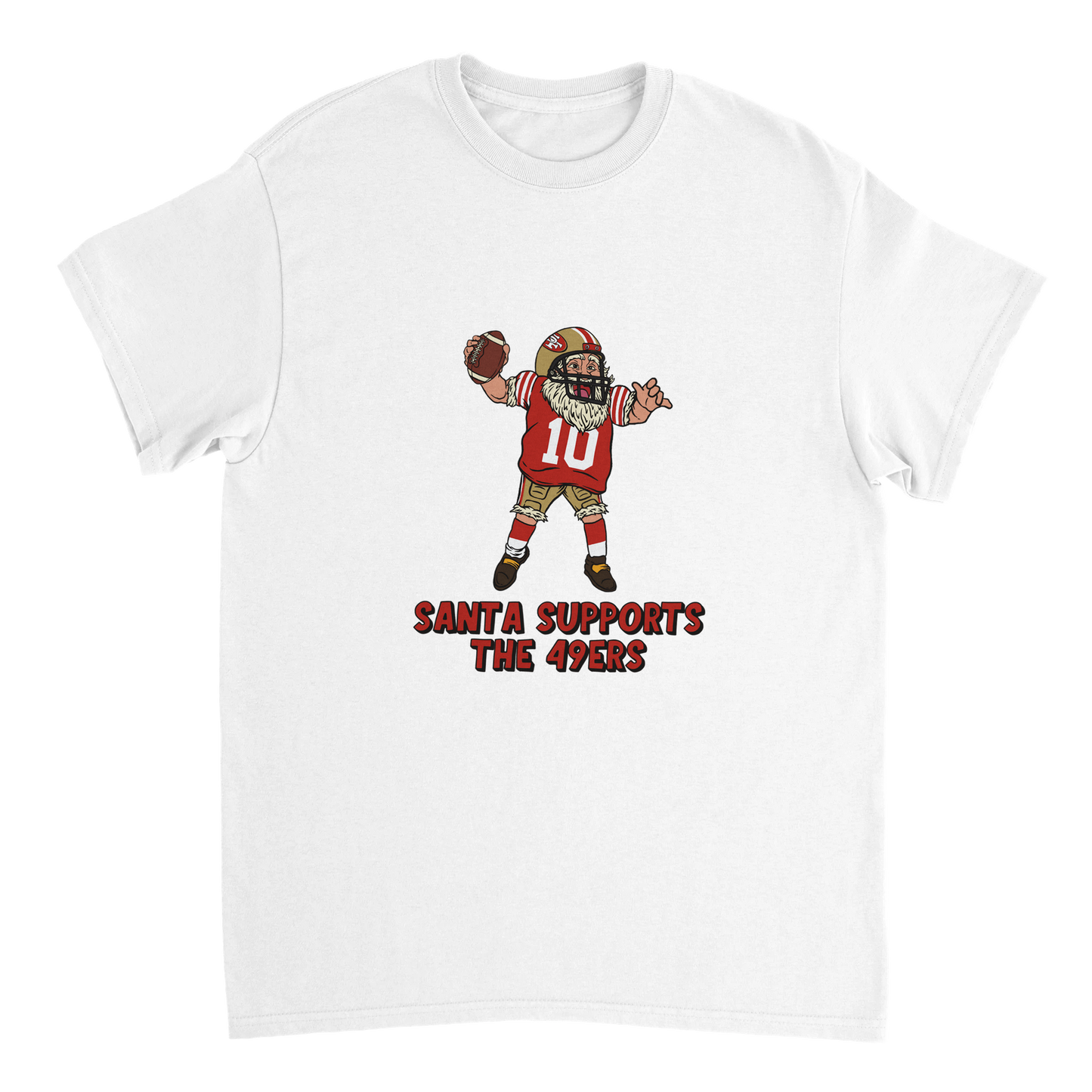 San Francisco 49ers Unisex Crewneck Santa T-shirt