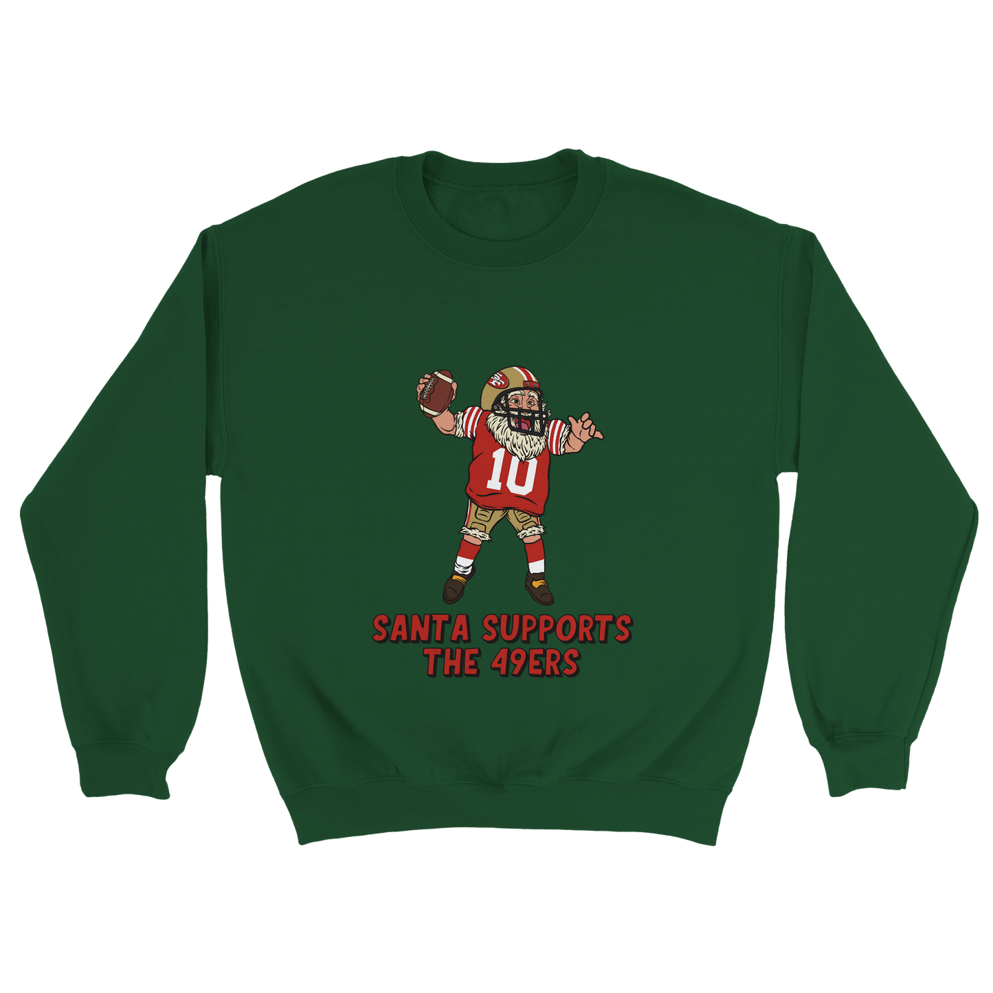 San Francisco 49ers Unisex Crewneck Santa Sweatshirt