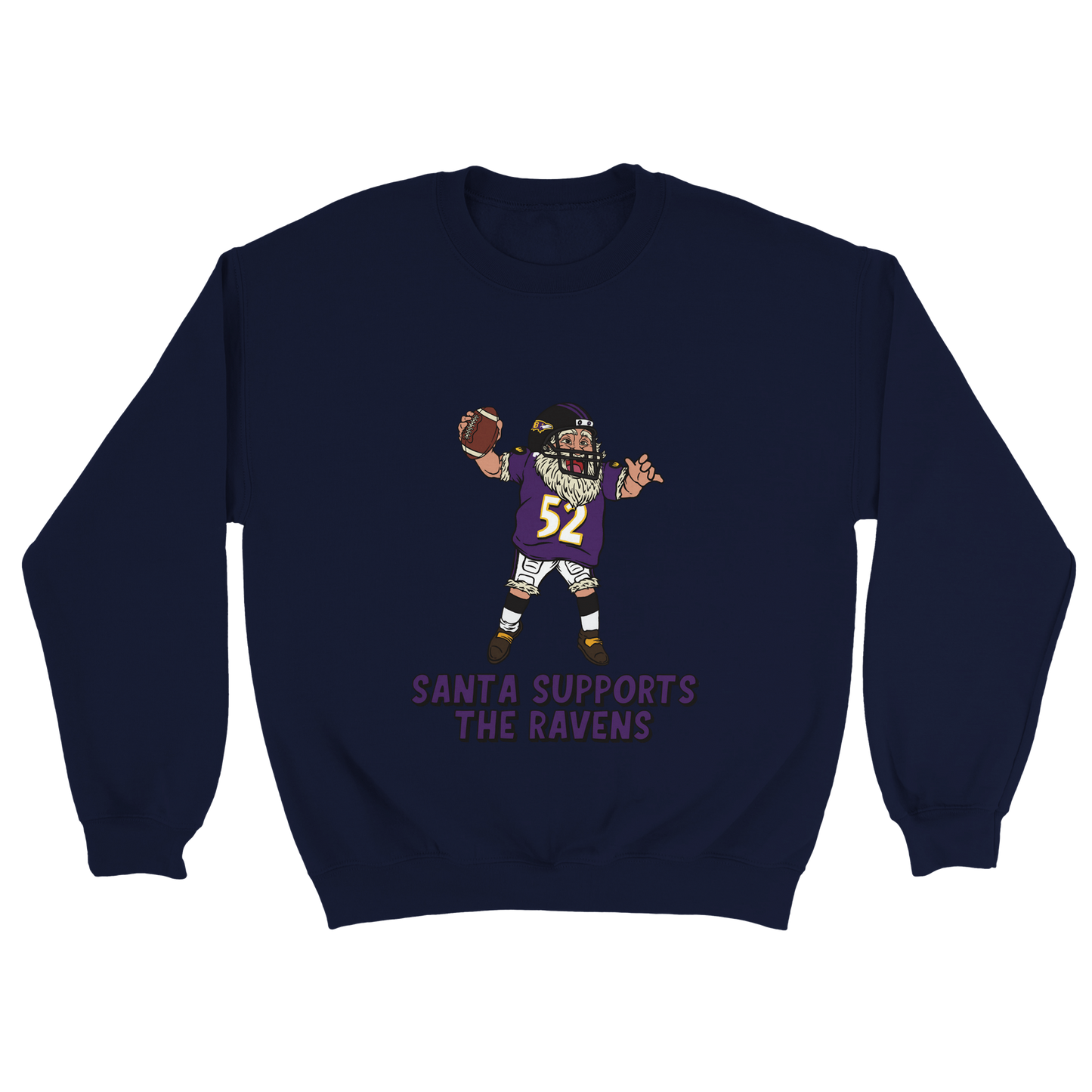 Baltimore Ravens Unisex Crewneck Santa Sweatshirt