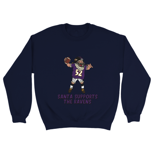 Baltimore Ravens Unisex Crewneck Santa Sweatshirt