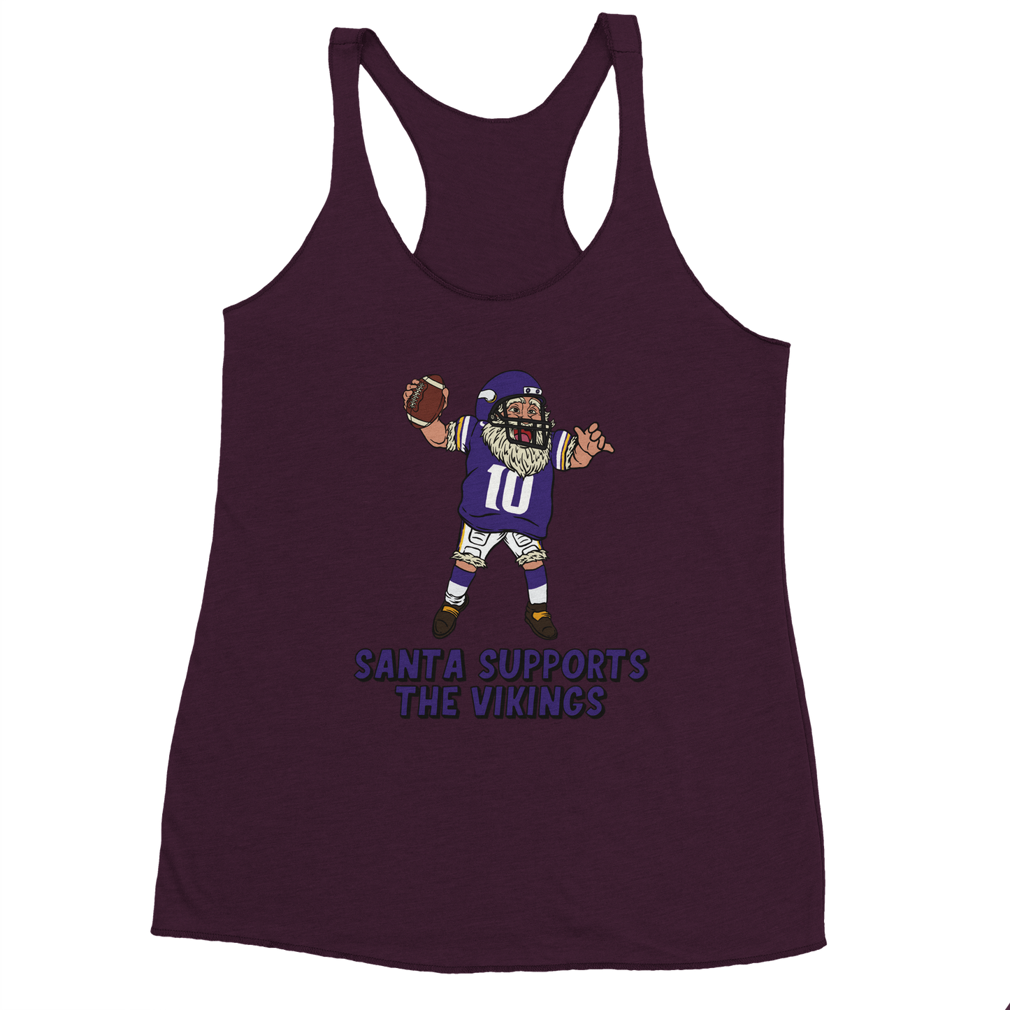 Minnesota Vikings Women's Racerback Santa Tank Top