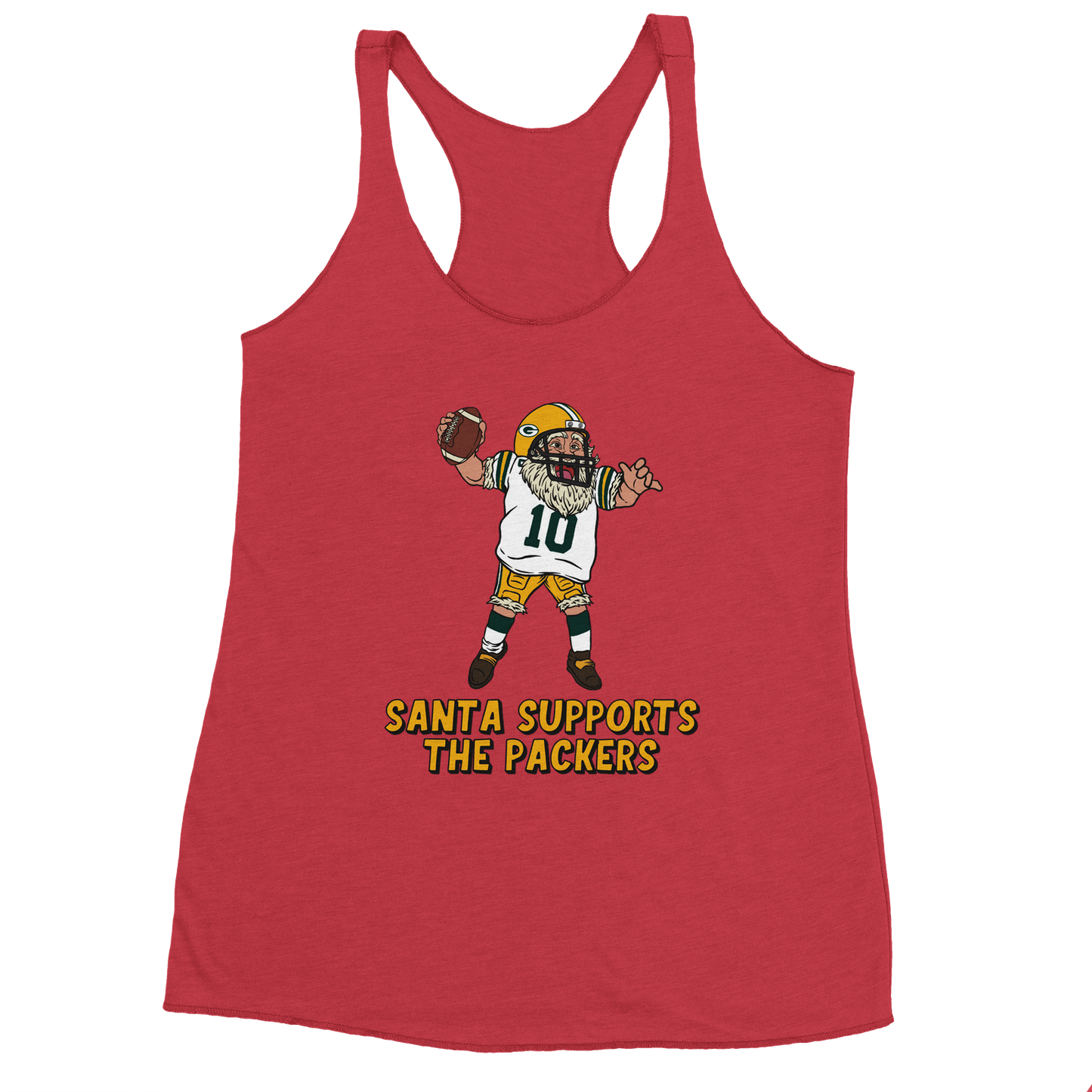 Green Bay Packers Women's Racerback Santa Tank Top