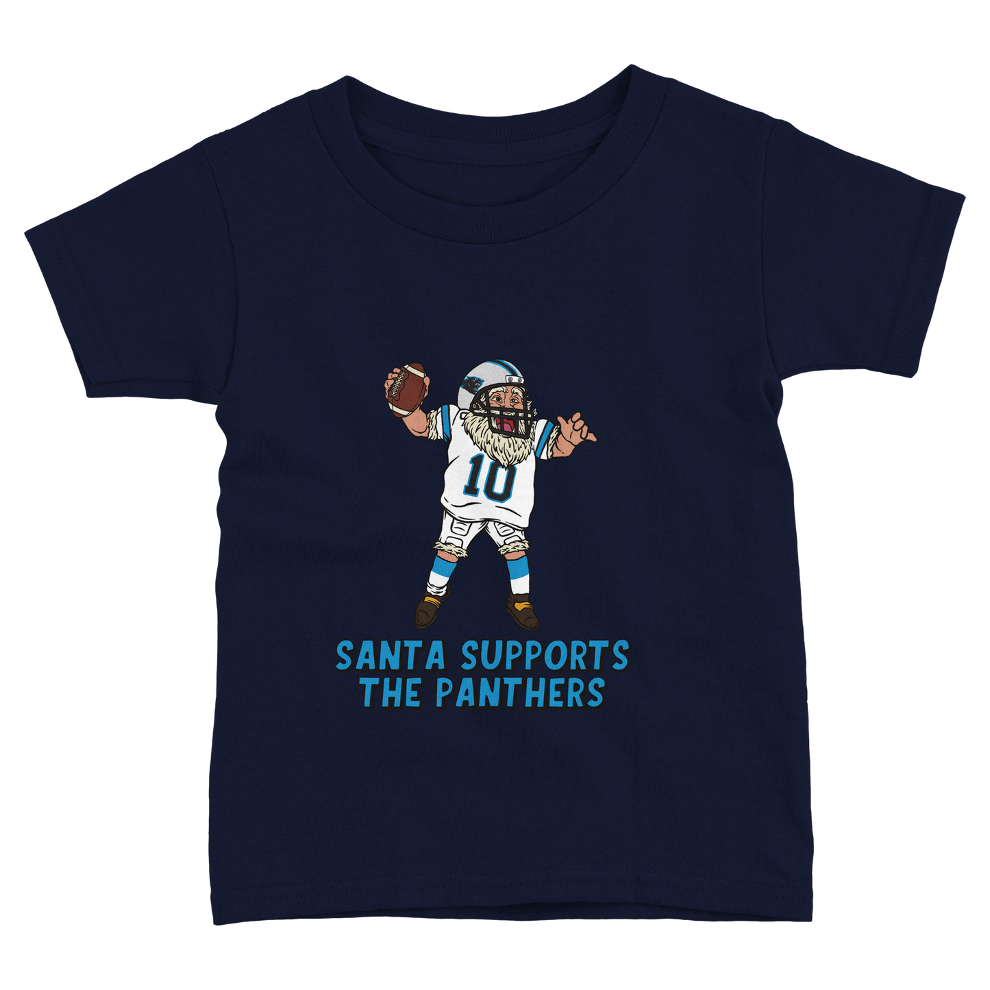 Carolina Panthers Fine Jersey Santa T-Shirt