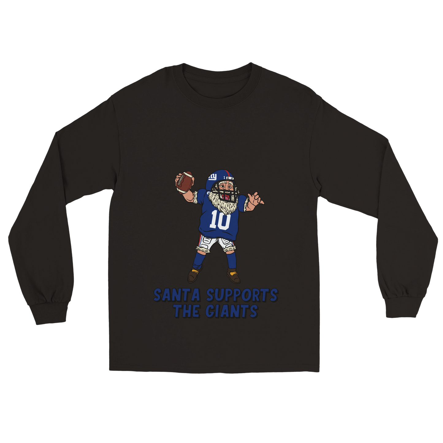 New York Giants Unisex Longsleeve Santa T-shirt