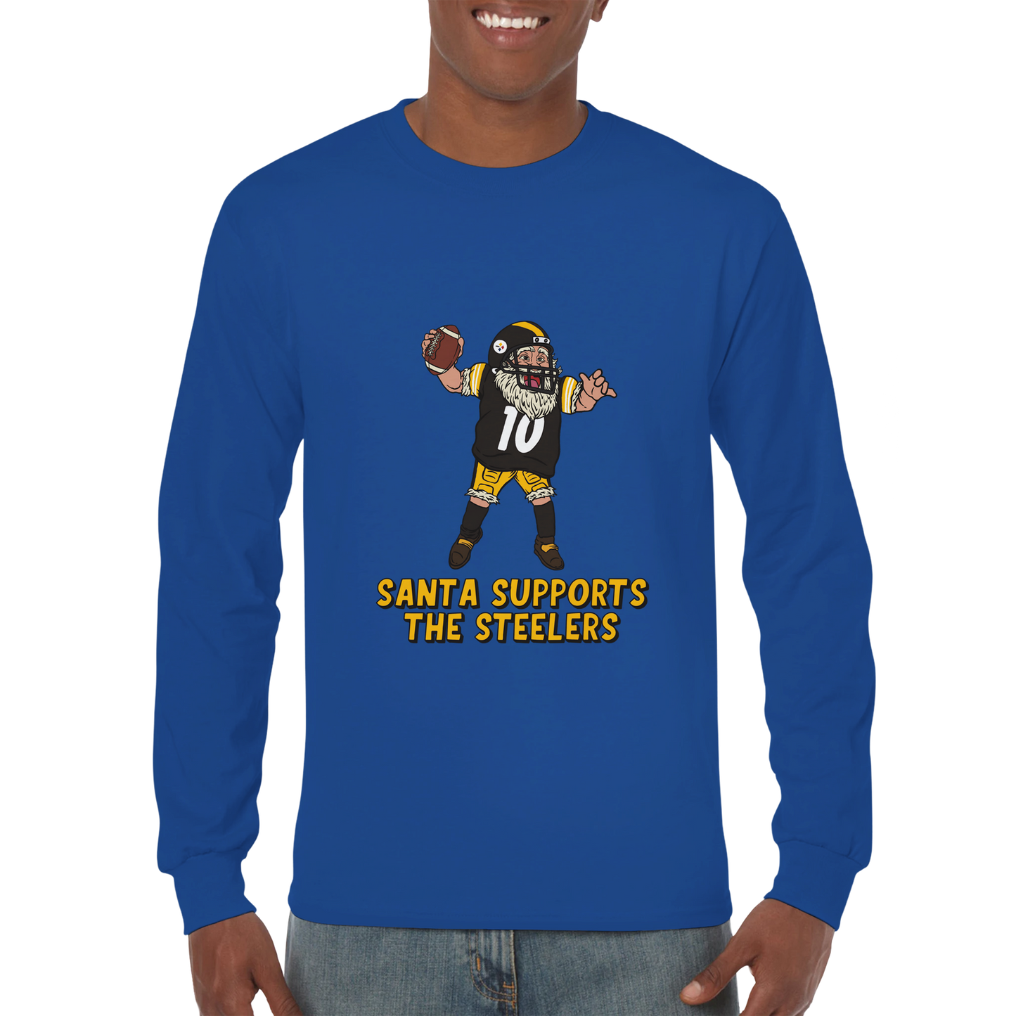 Pittsburgh Steelers Unisex Longsleeve Santa T-shirt