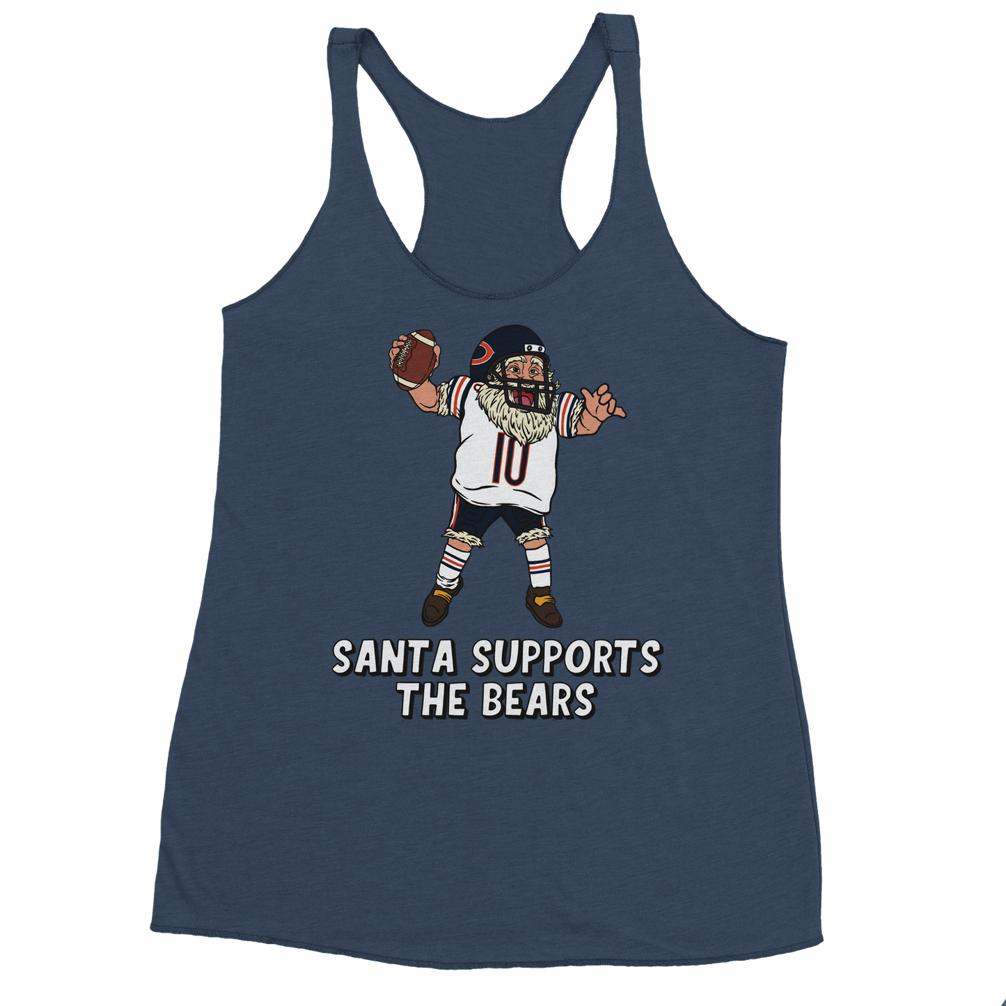 Chicago Bears Women's Racerback Santa Tank Top