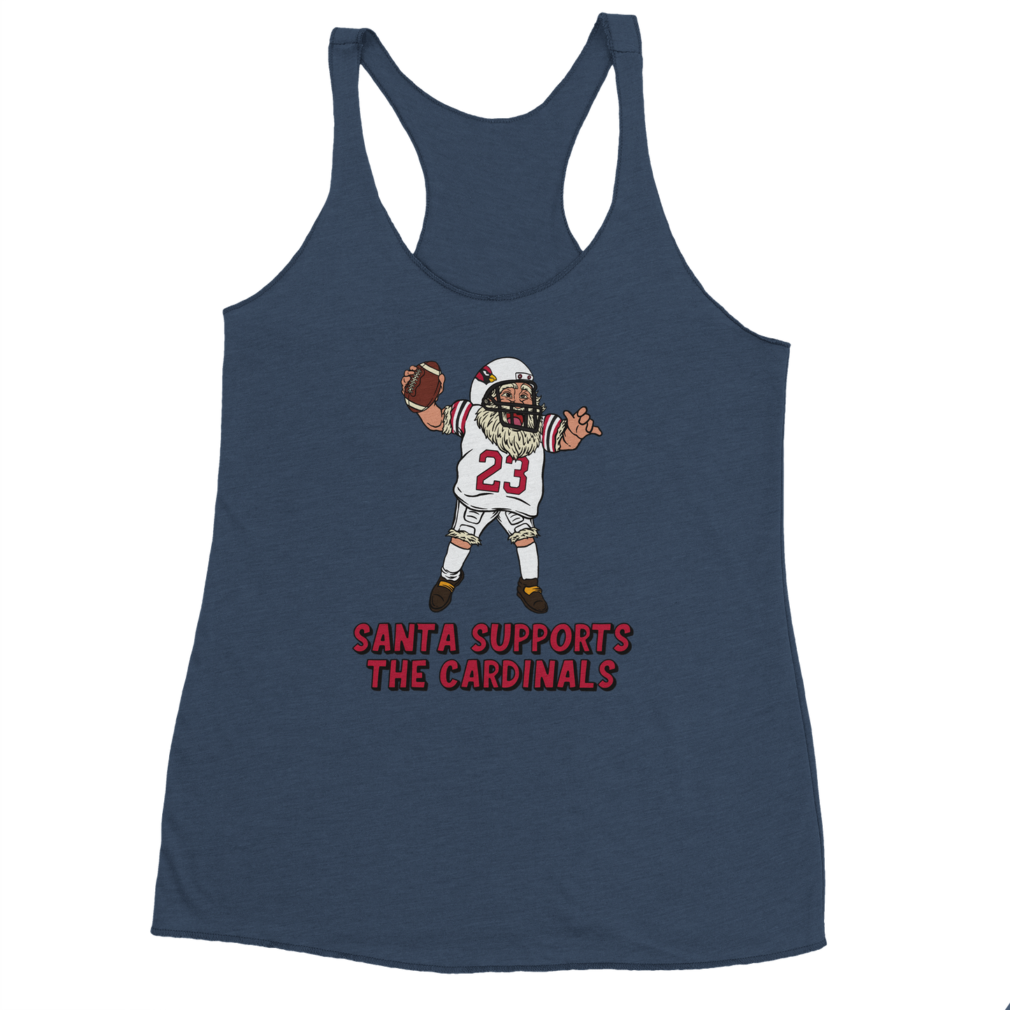 Arizona Cardinals Women's Racerback Santa Tank Top