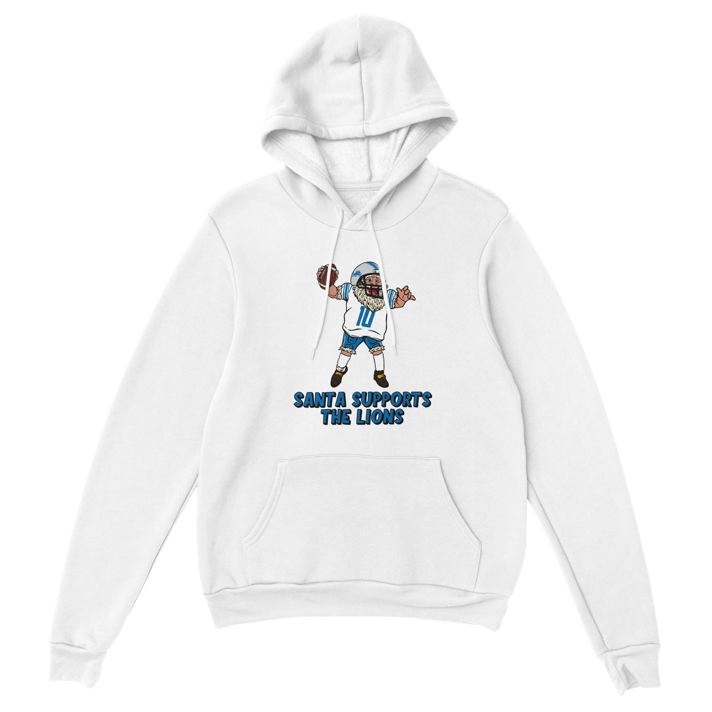 Detroit Lions Unisex Pullover Santa Hoodie