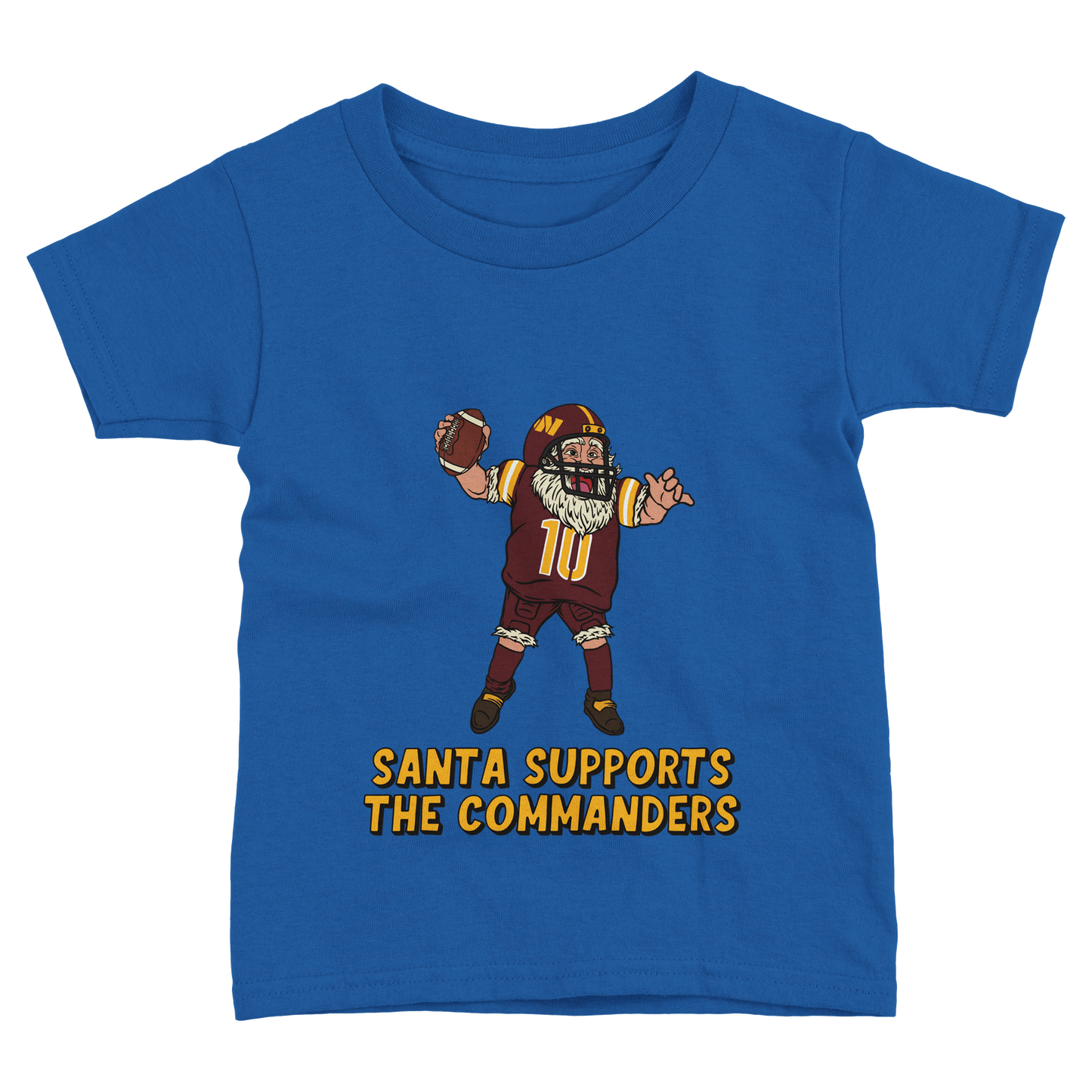 Washington Commanders Toddler Fine Jersey Santa T-Shirt