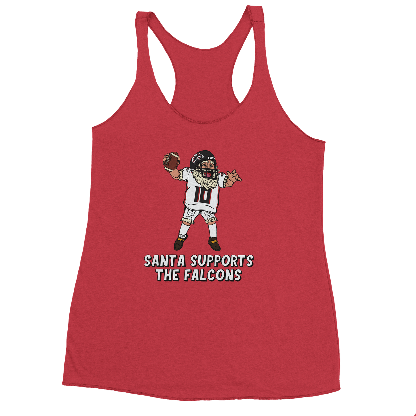 Atlanta Falcons Women's Racerback Santa Tank Top