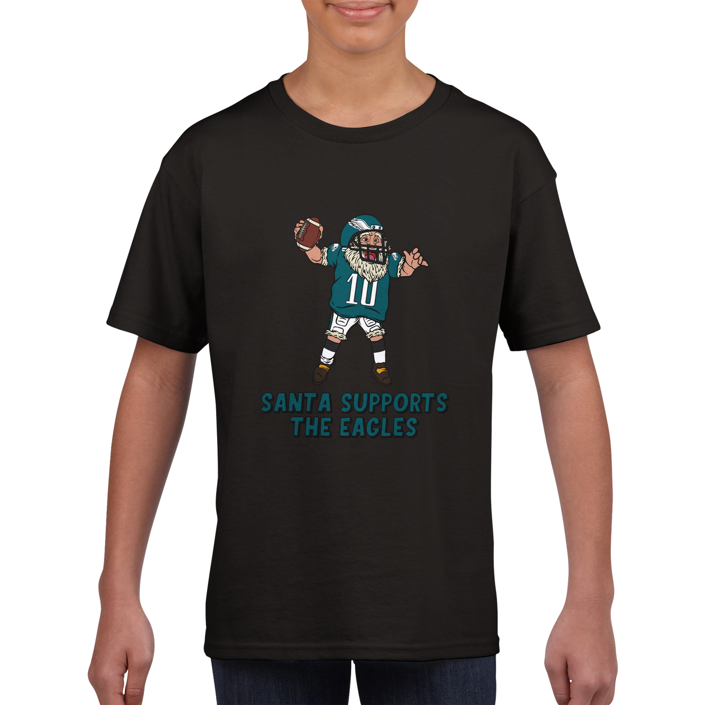 Philadelphia Eagles Kids Crewneck Santa T-shirt