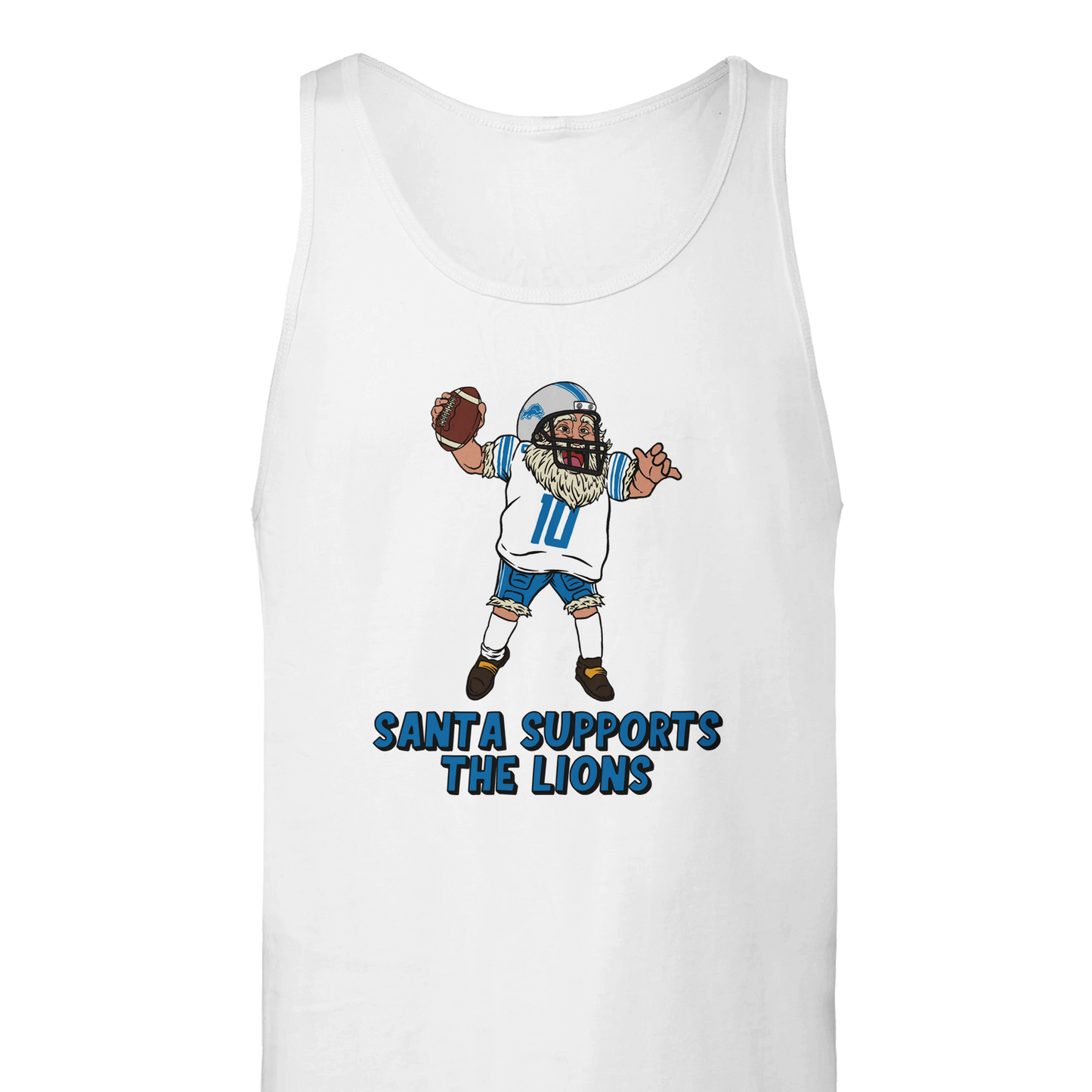 Detroit Lions Unisex Santa Tank Top