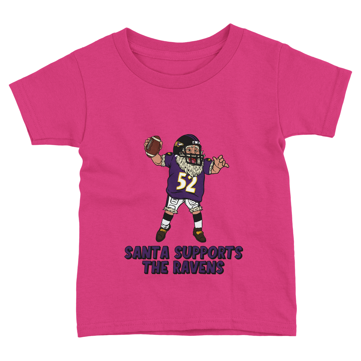 Baltimore Ravens Toddler Fine Jersey Santa T-Shirt