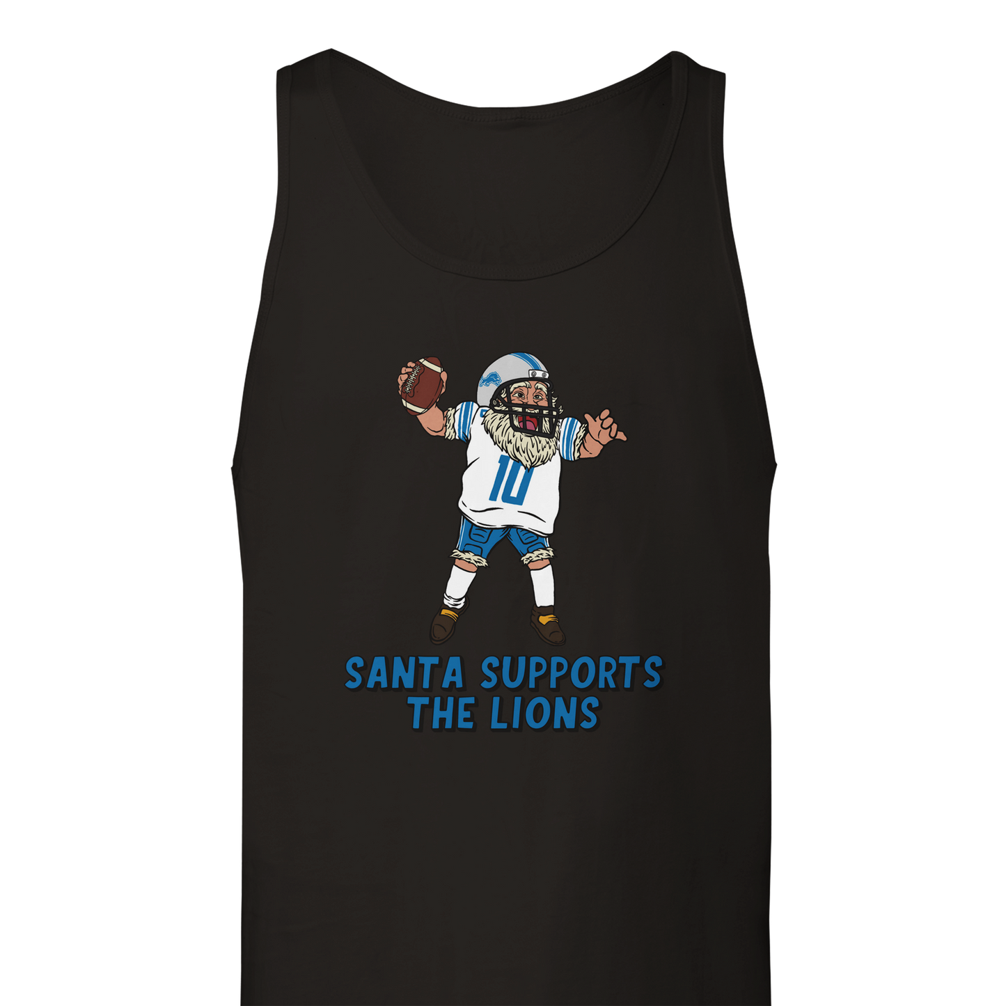 Detroit Lions Unisex Santa Tank Top