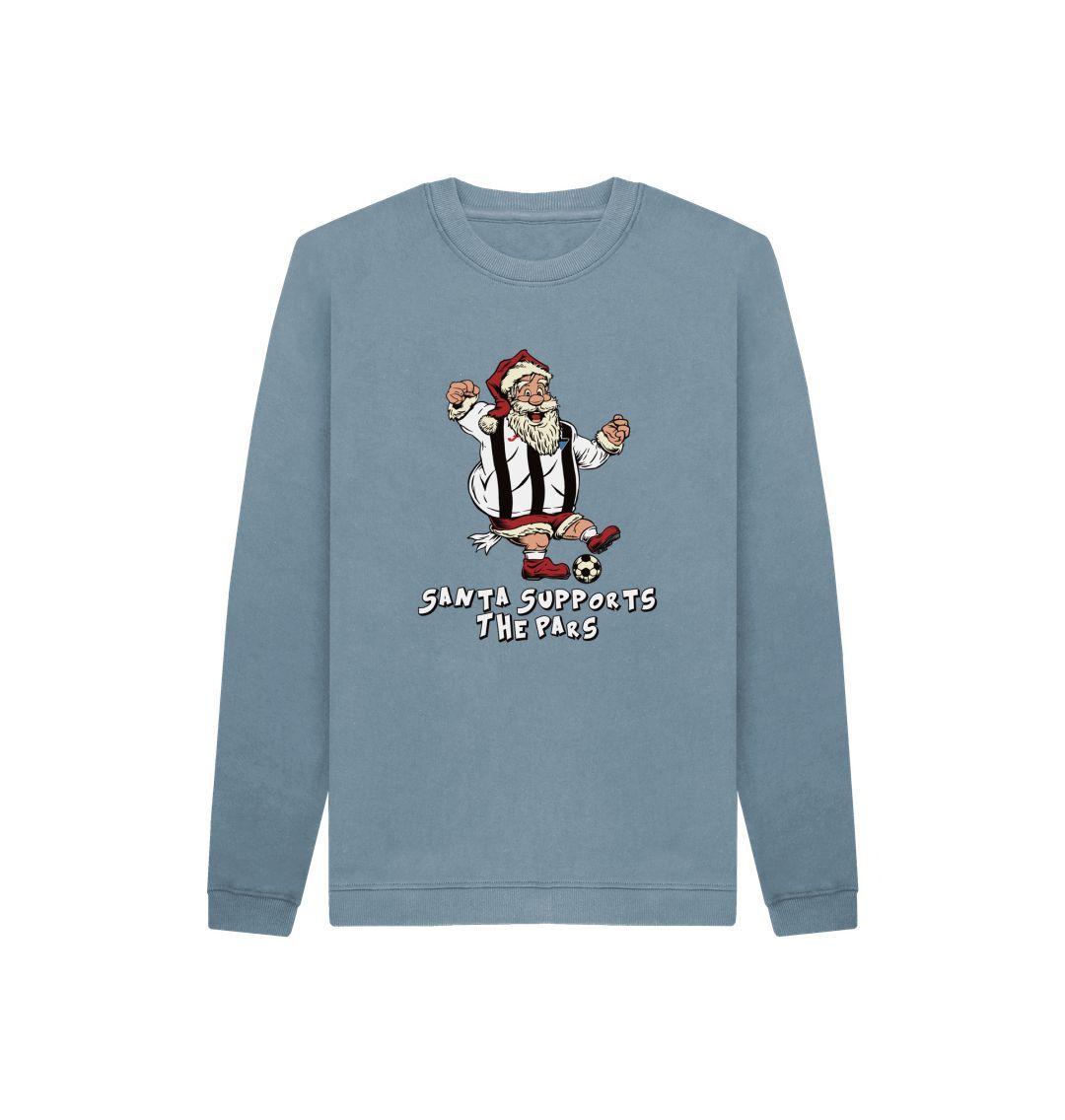 Stone Blue Dunfermline Kids Santa Jumper