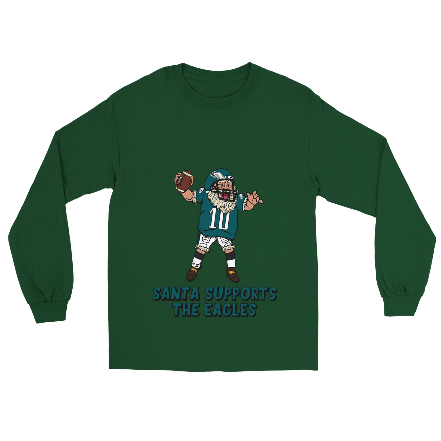 Philadelphia Eagles Unisex Longsleeve Santa T-shirt