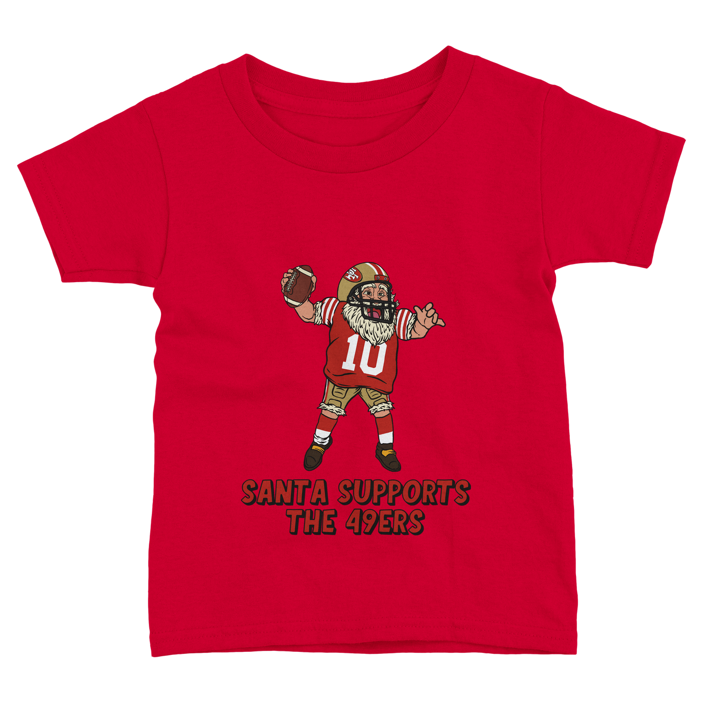 San Francisco 49ers Toddler Fine Jersey Santa T-Shirt