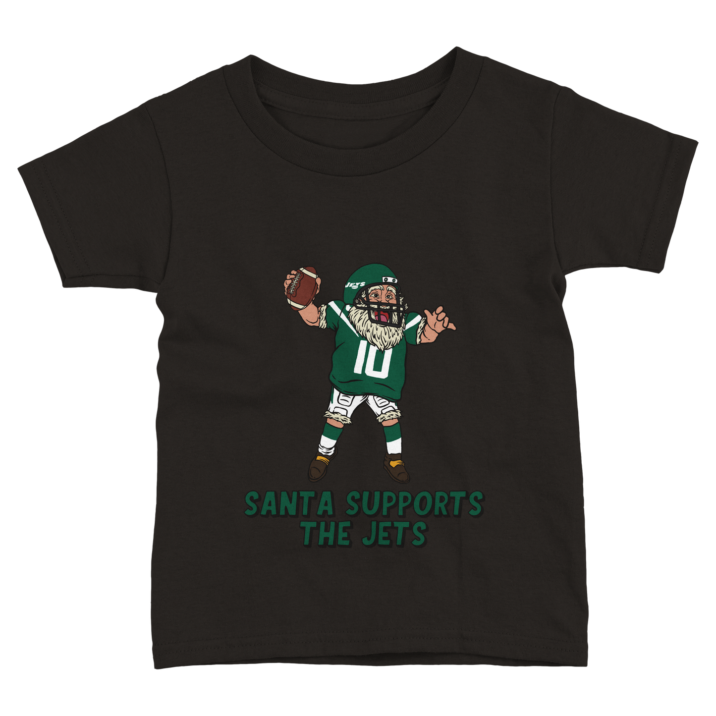 New York Jets Toddler Fine Jersey Santa T-Shirt