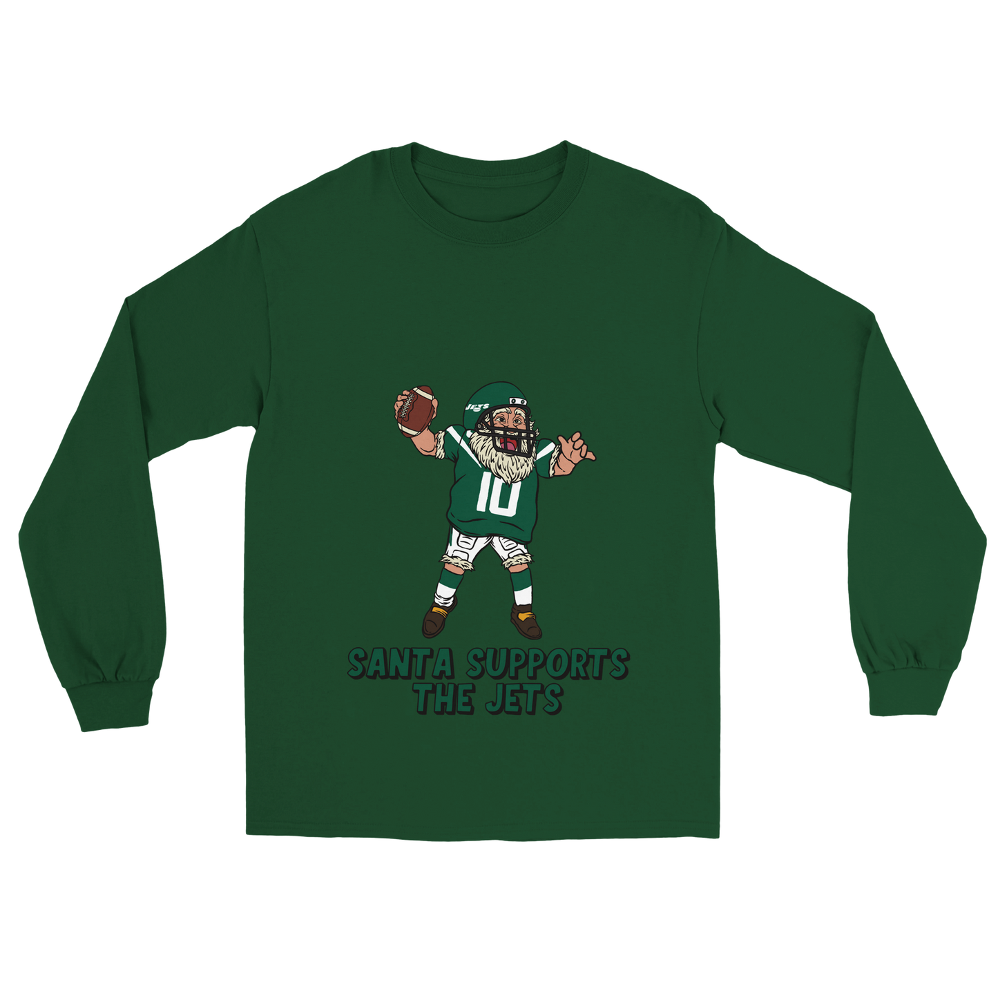 New York Jets Unisex Longsleeve Santa T-shirt