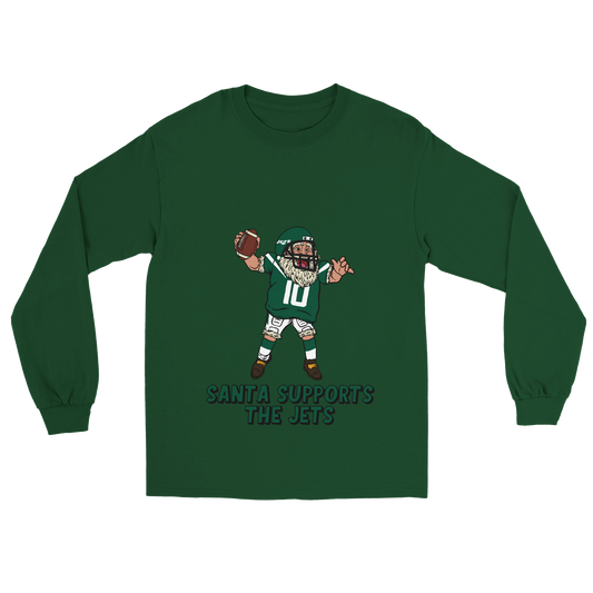 New York Jets Unisex Longsleeve Santa T-shirt