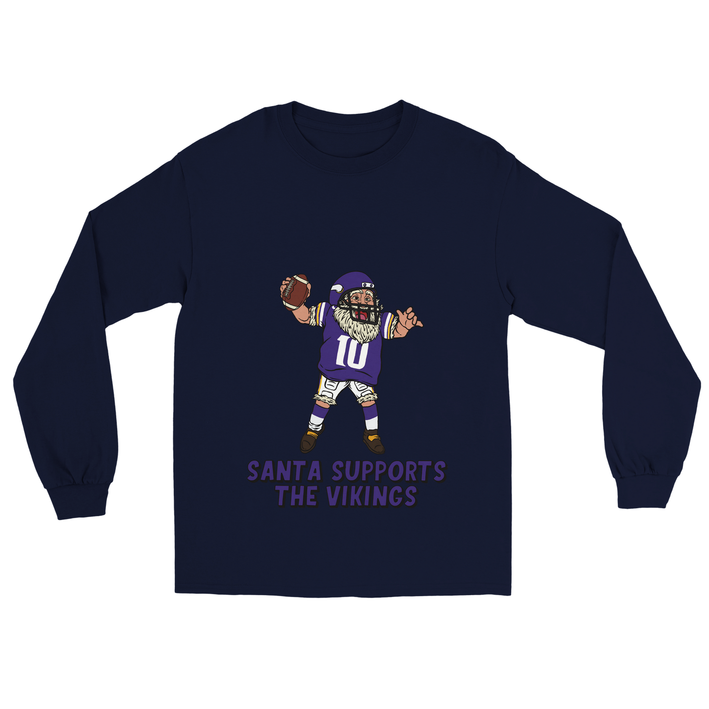 Minnesota Vikings Unisex Longsleeve Santa T-shirt