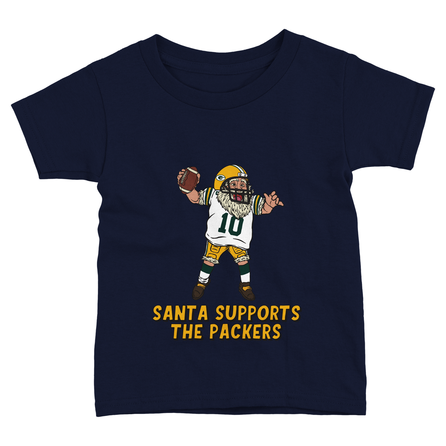 Green Bay Packers Toddler Fine Jersey Santa T-Shirt