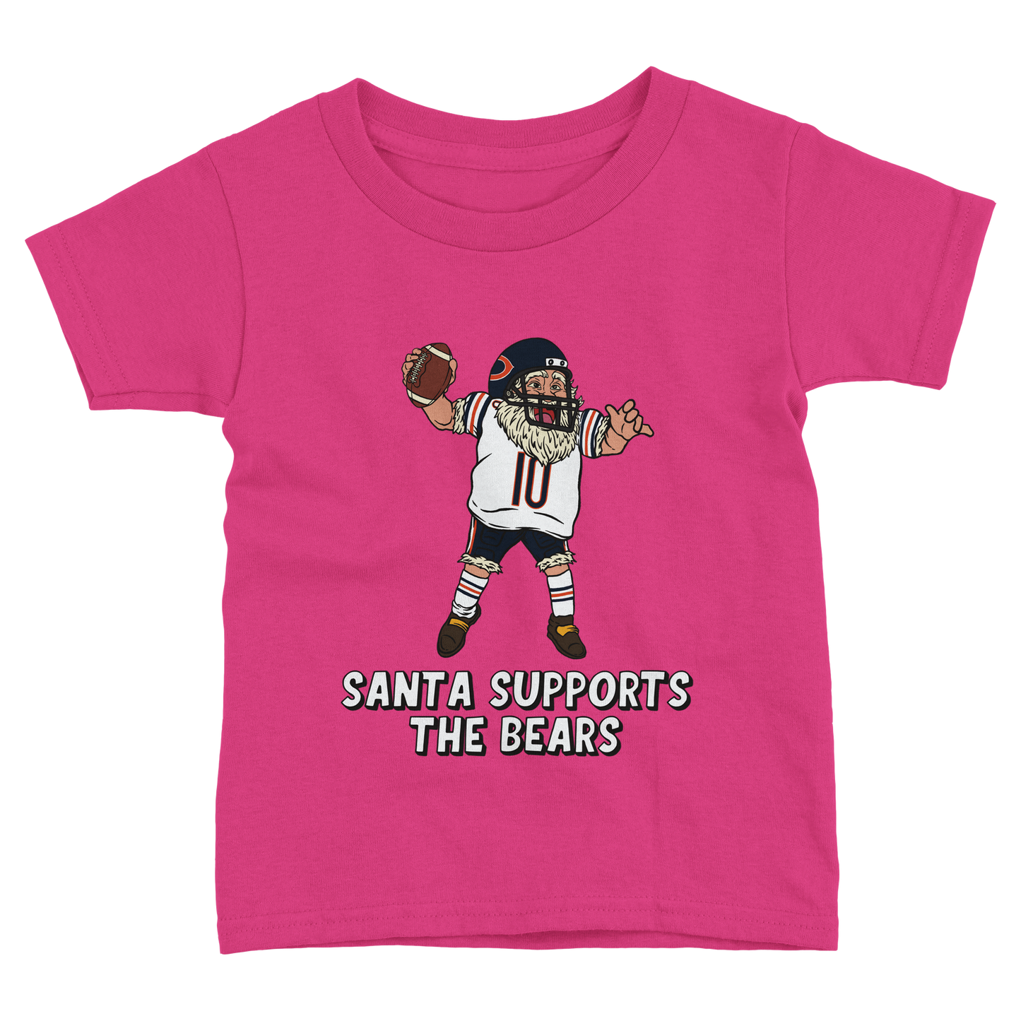 Chicago Bears Toddler Fine Jersey Santa T-Shirt