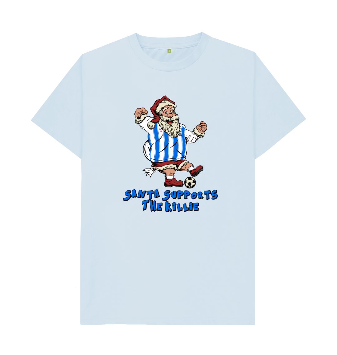 Sky Blue Kilmarnock Men's Santa T-shirt