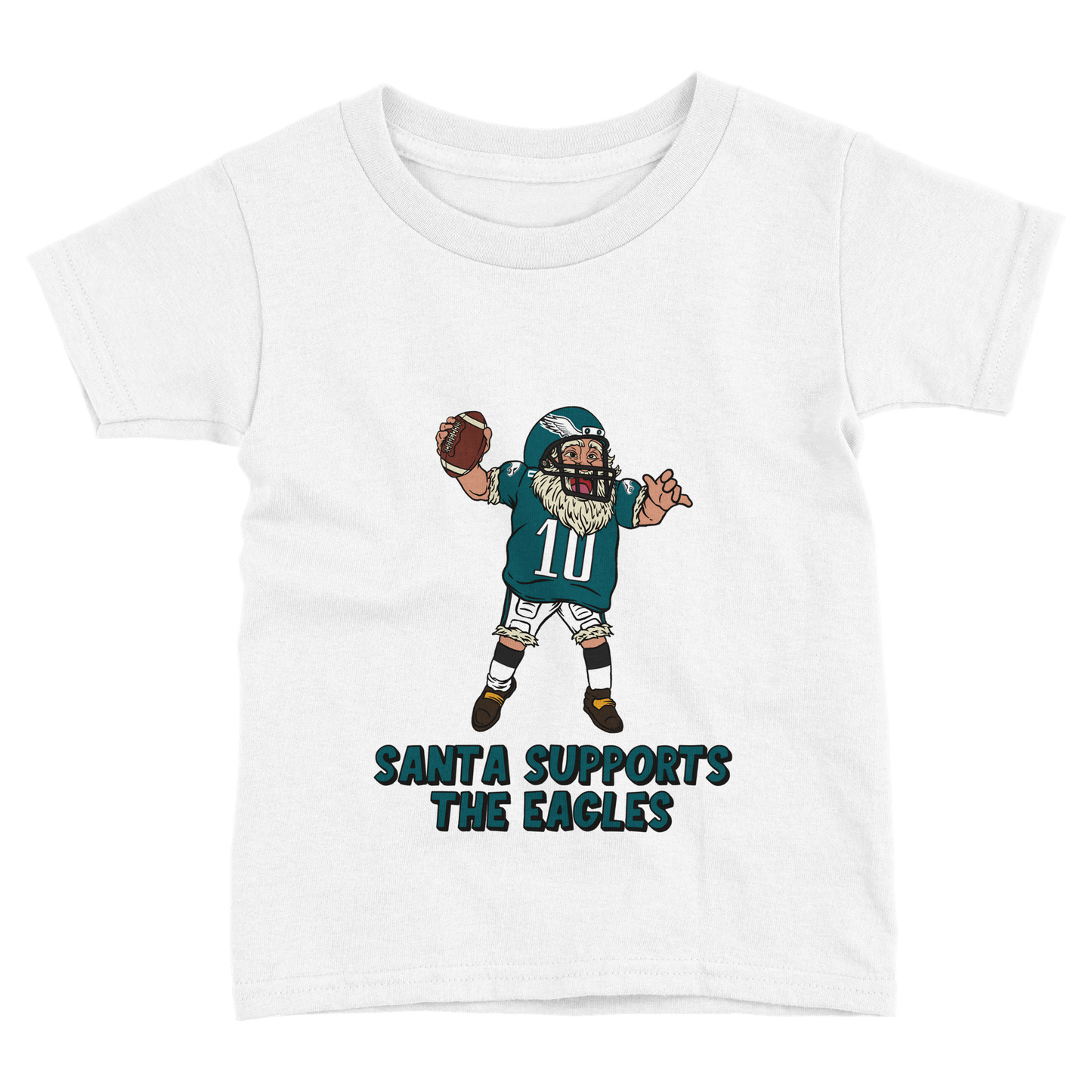 Philadelphia Eagles Toddler Fine Jersey Santa T-Shirt