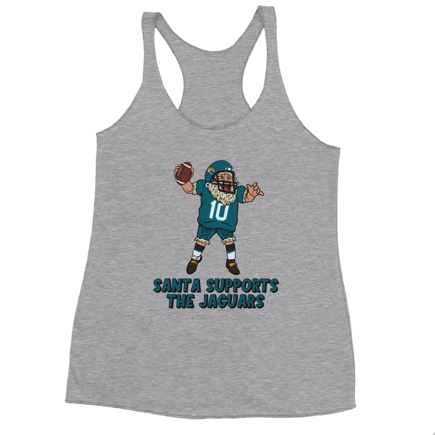 Jacksonville Jaguars Women's Racerback Santa Tank Top