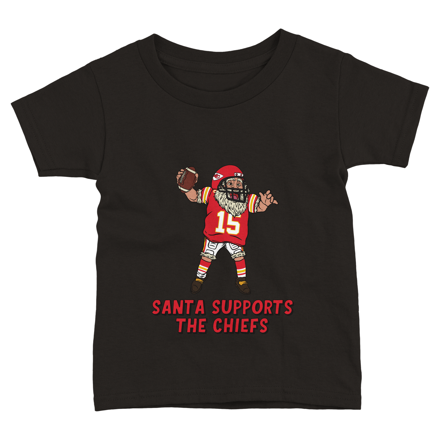 Kansas City Chiefs Toddler Fine Jersey Santa T-Shirt