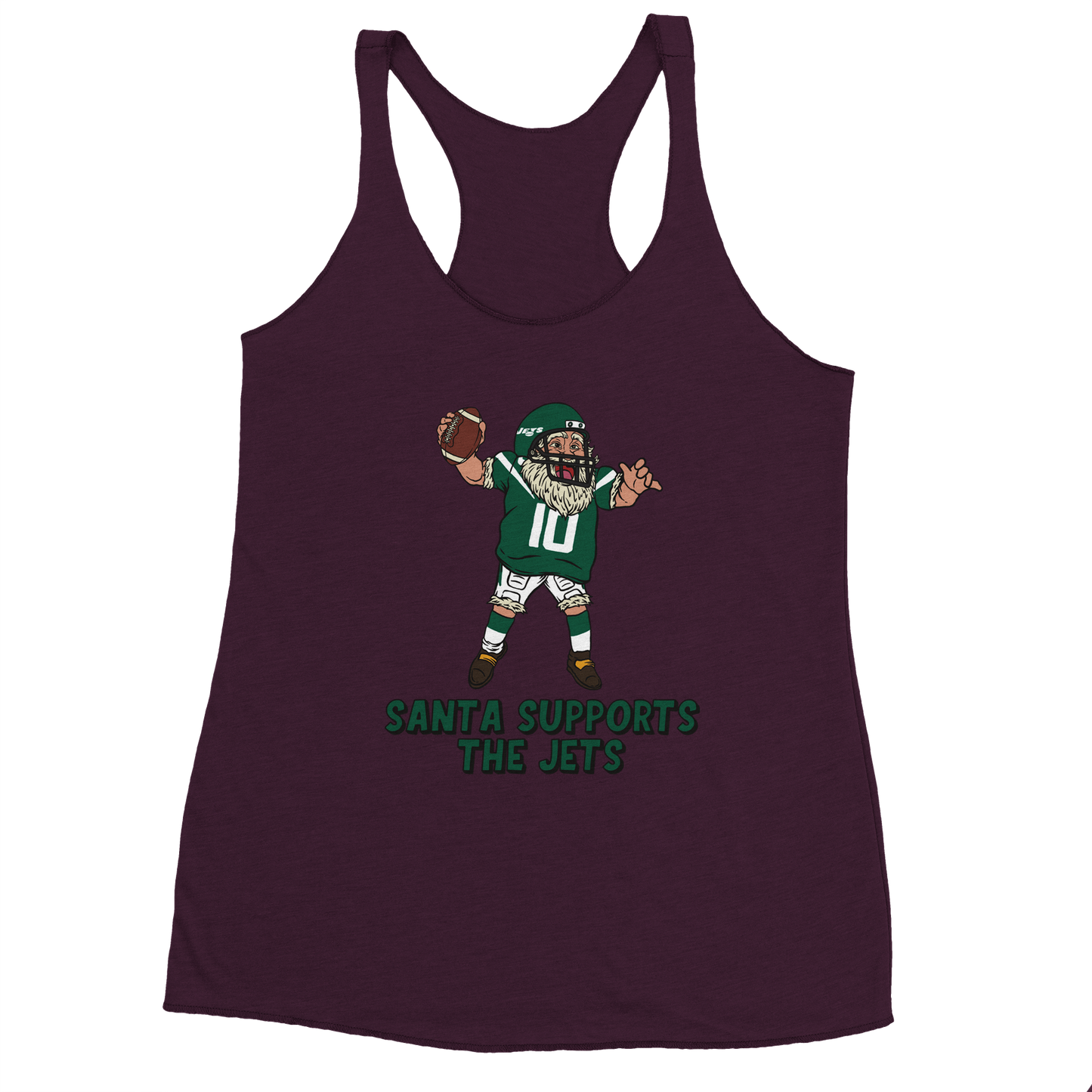 New York Jets Women's Racerback Santa Tank Top