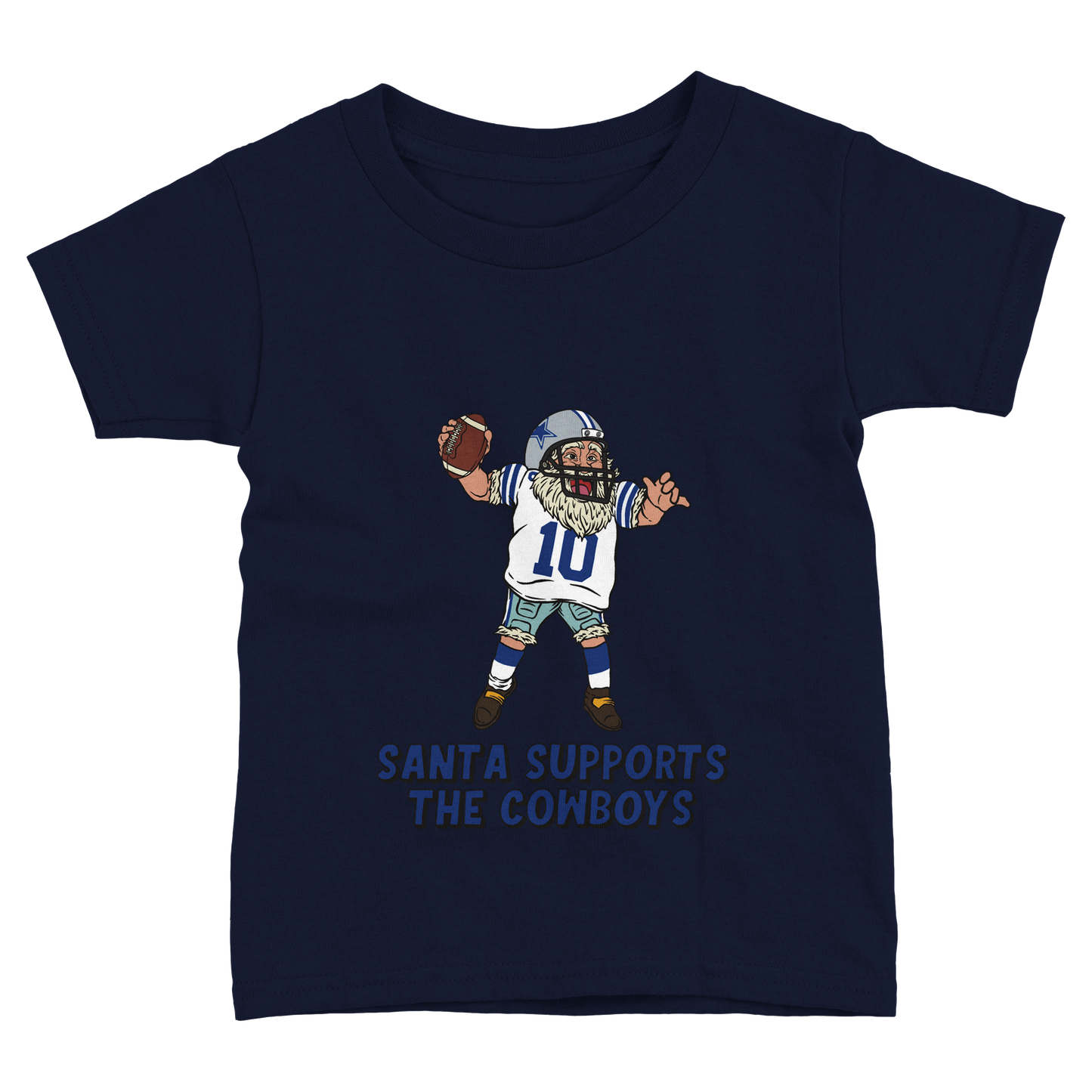 Dallas Cowboys Toddler Fine Jersey Santa T-Shirt