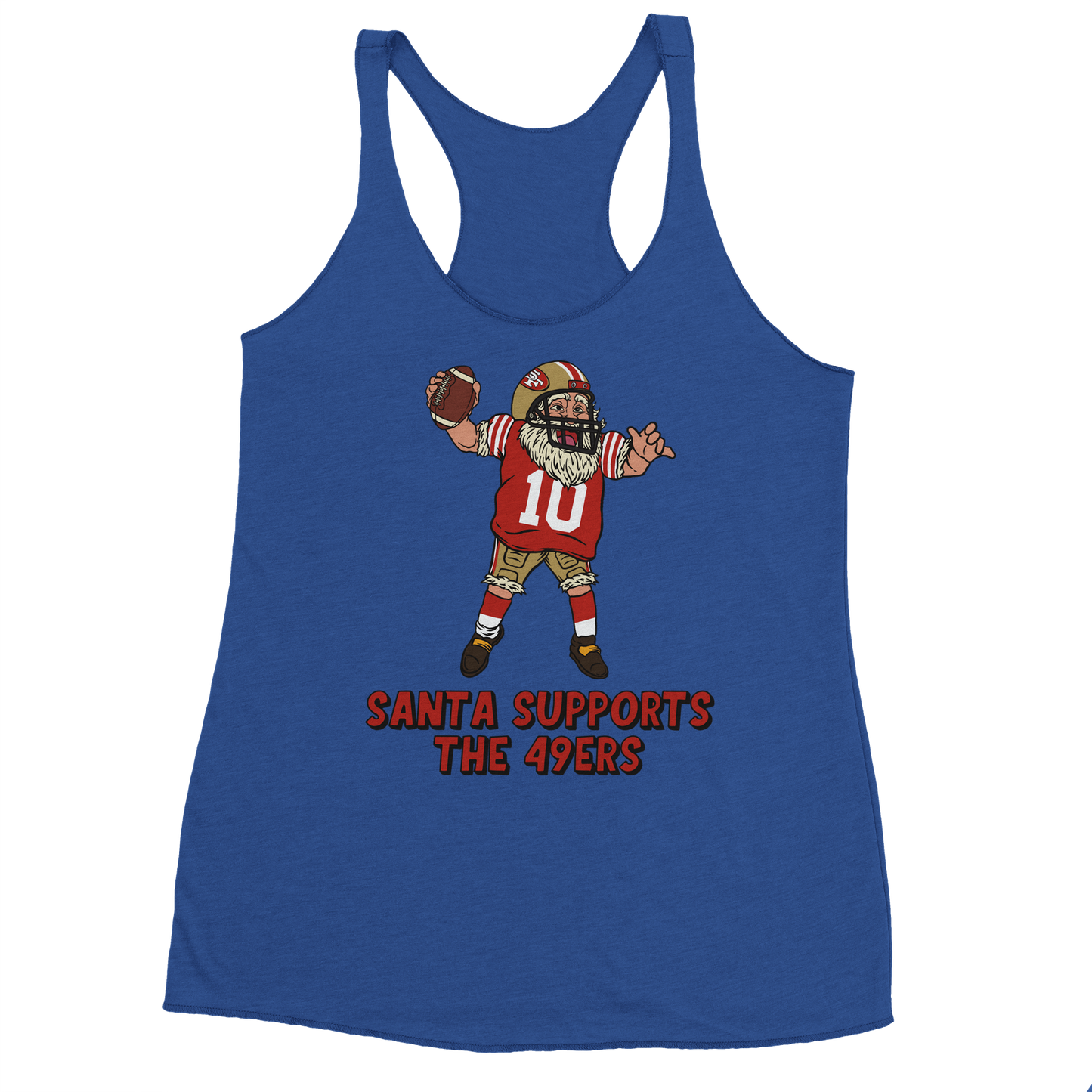 San Francisco 49ers Women's Racerback Santa Tank Top