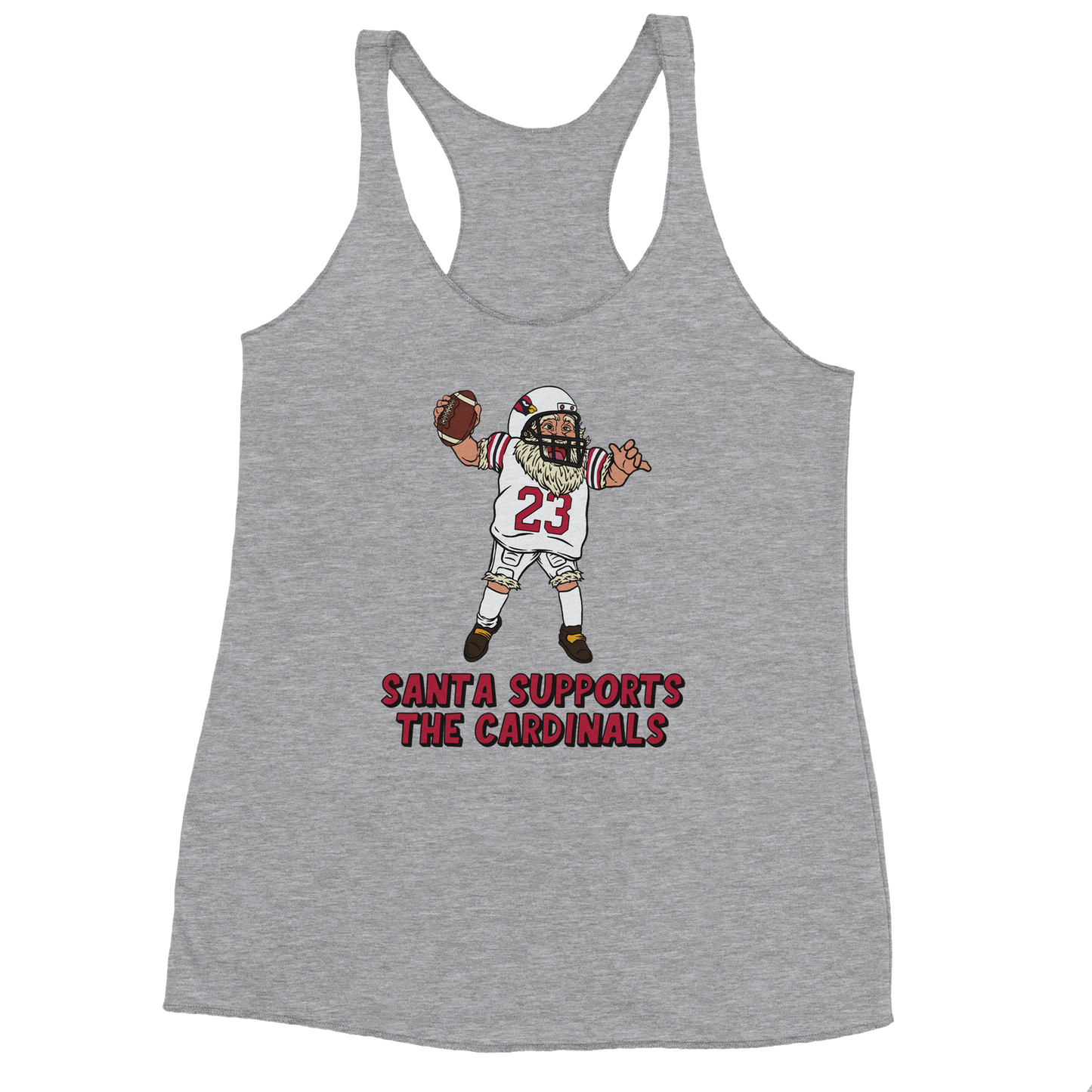 Arizona Cardinals Women's Racerback Santa Tank Top