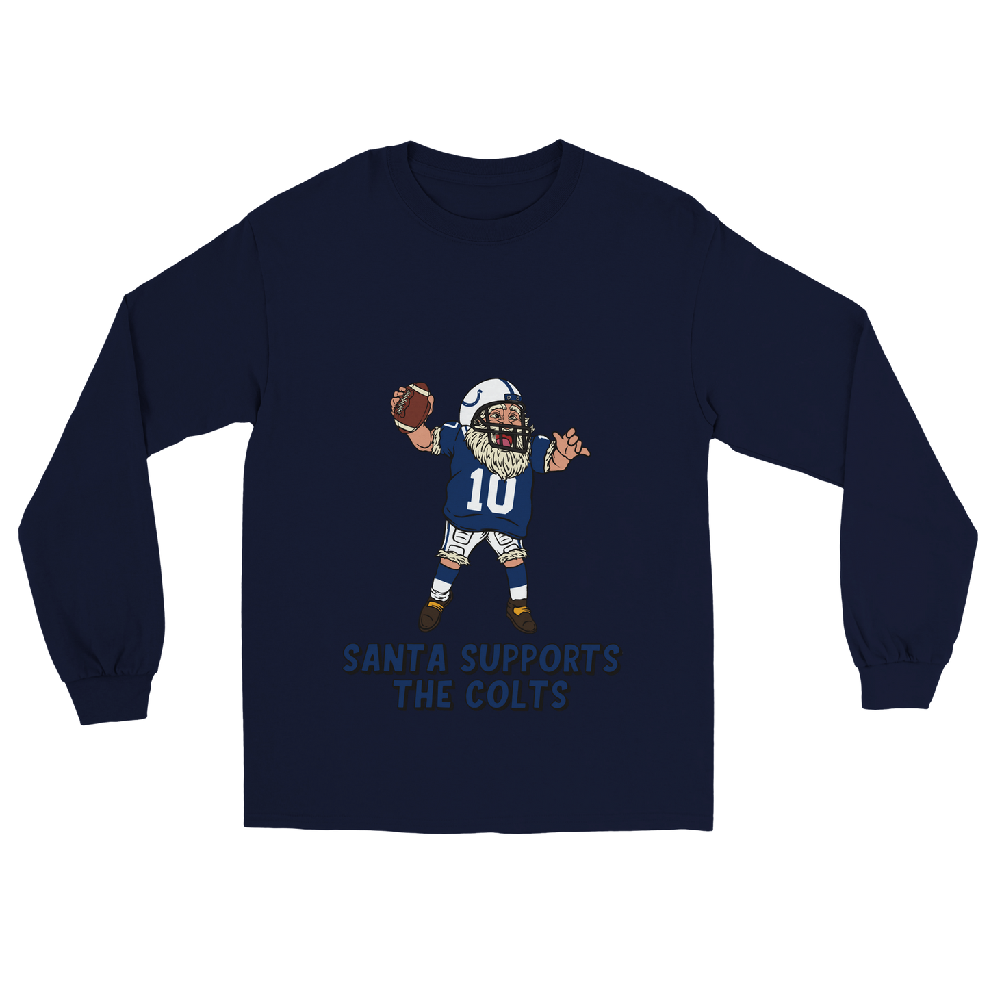 Indianapolis Colts Unisex Longsleeve Santa T-shirt