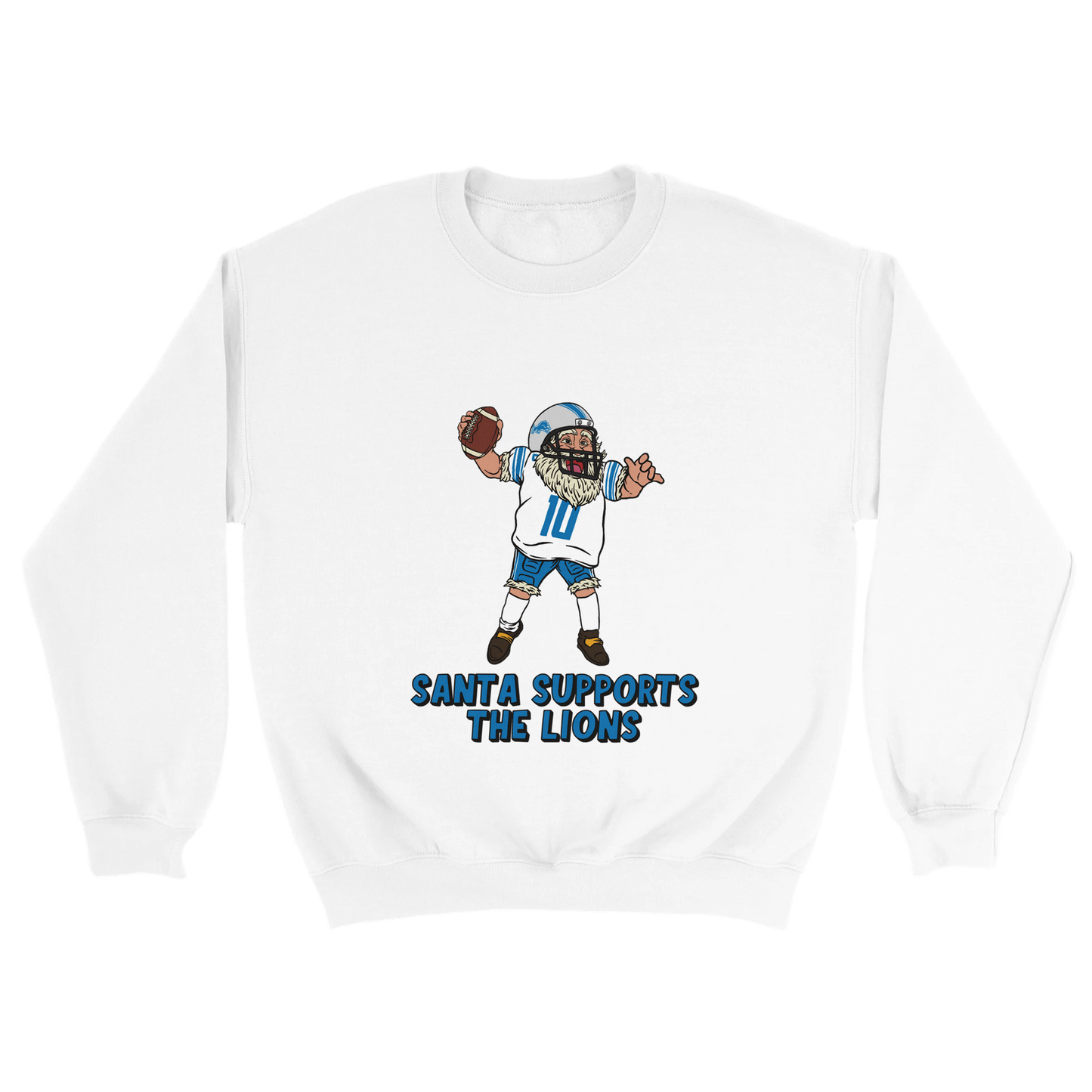 Detroit Lions Unisex Crewneck Santa Sweatshirt