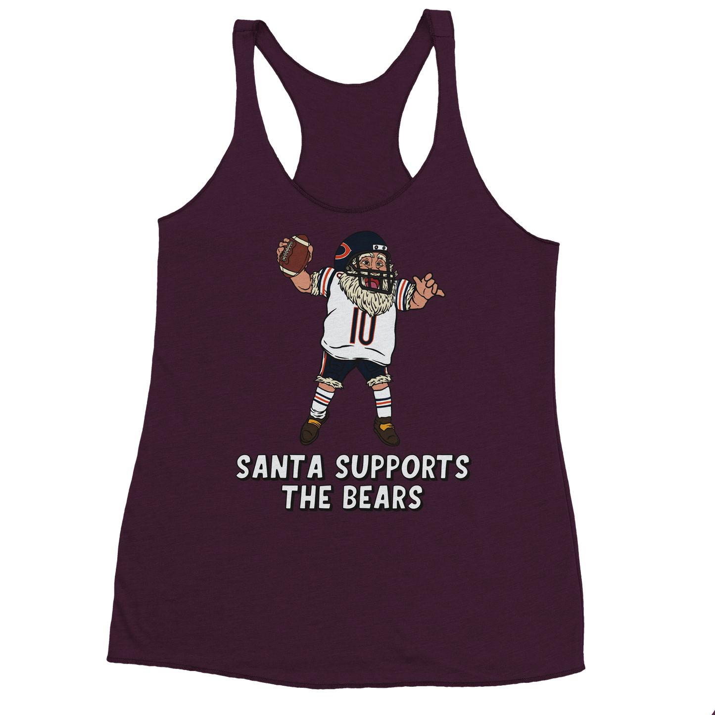 Chicago Bears Women's Racerback Santa Tank Top