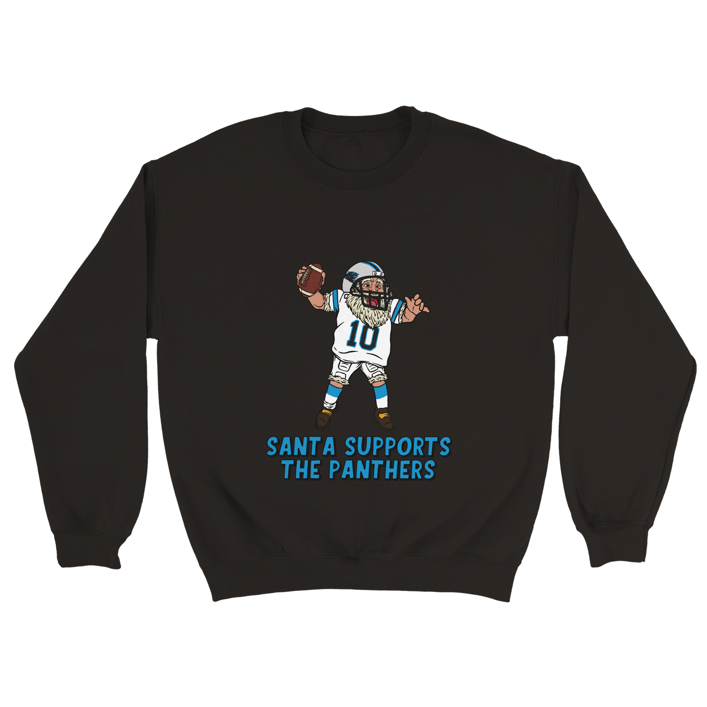 Carolina Panthers Unisex Crewneck Santa Sweatshirt