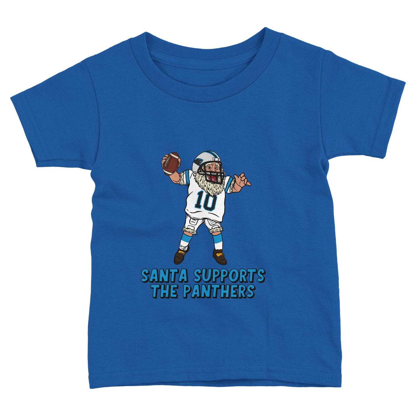 Carolina Panthers Fine Jersey Santa T-Shirt