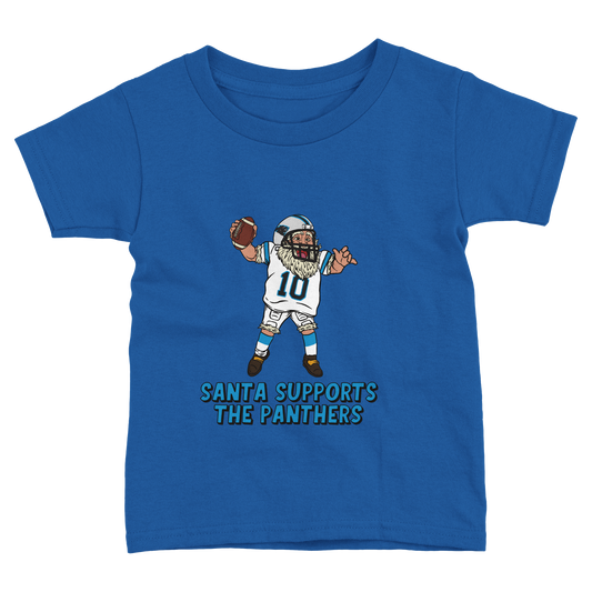 Carolina Panthers Fine Jersey Santa T-Shirt