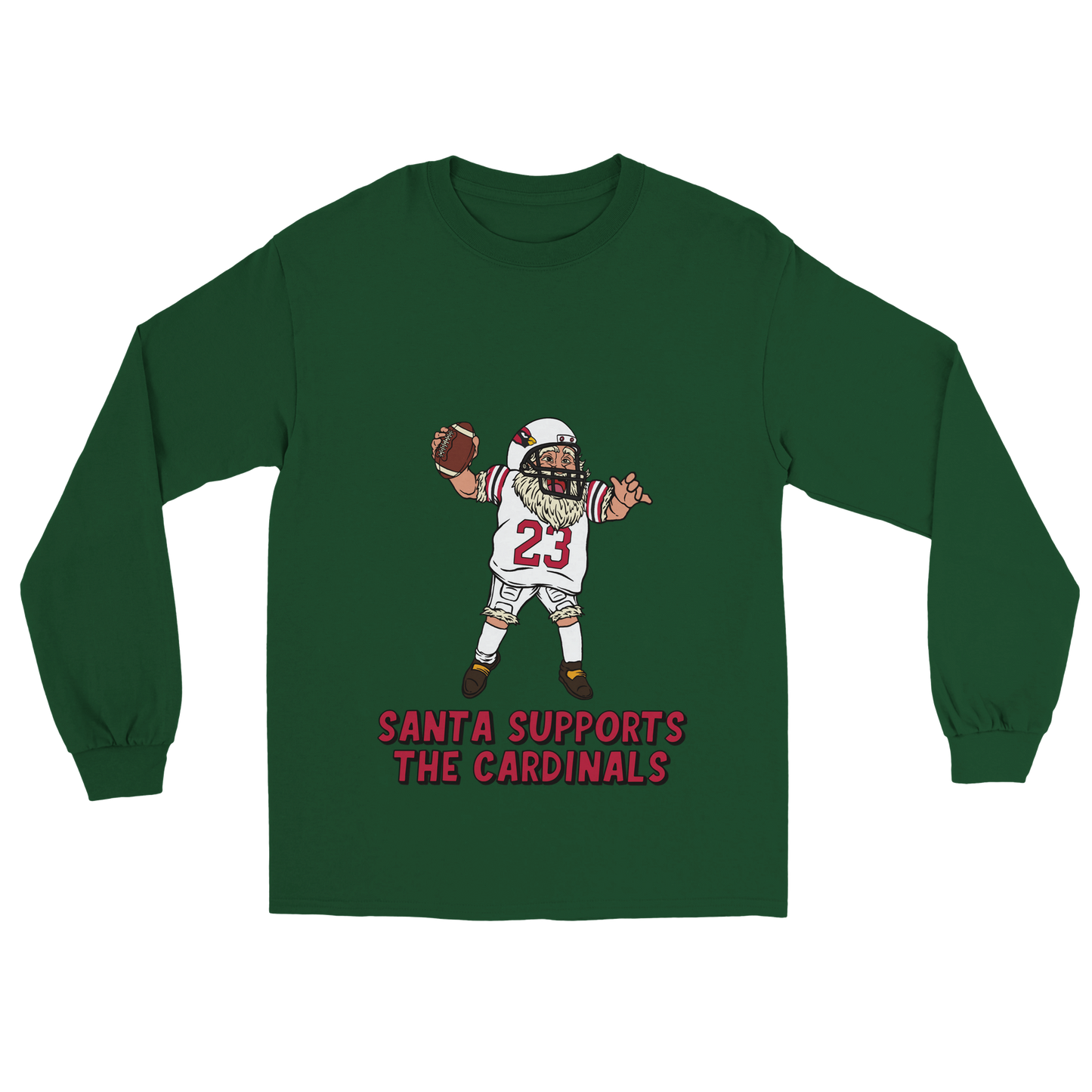 Arizona Cardinals Unisex Longsleeve Santa T-shirt