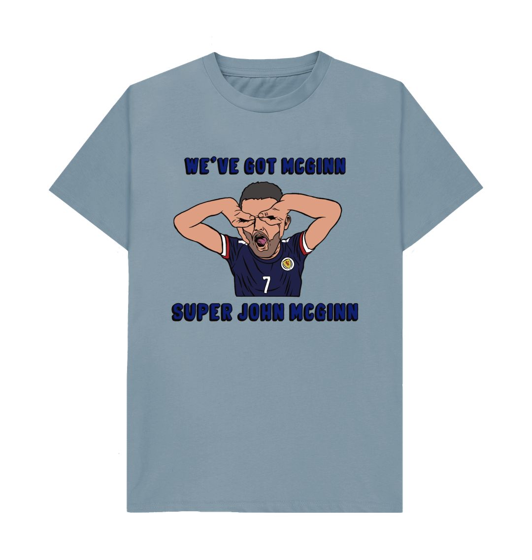 Stone Blue Scotland Euro 2024 Super John McGinn Men's T-shirt