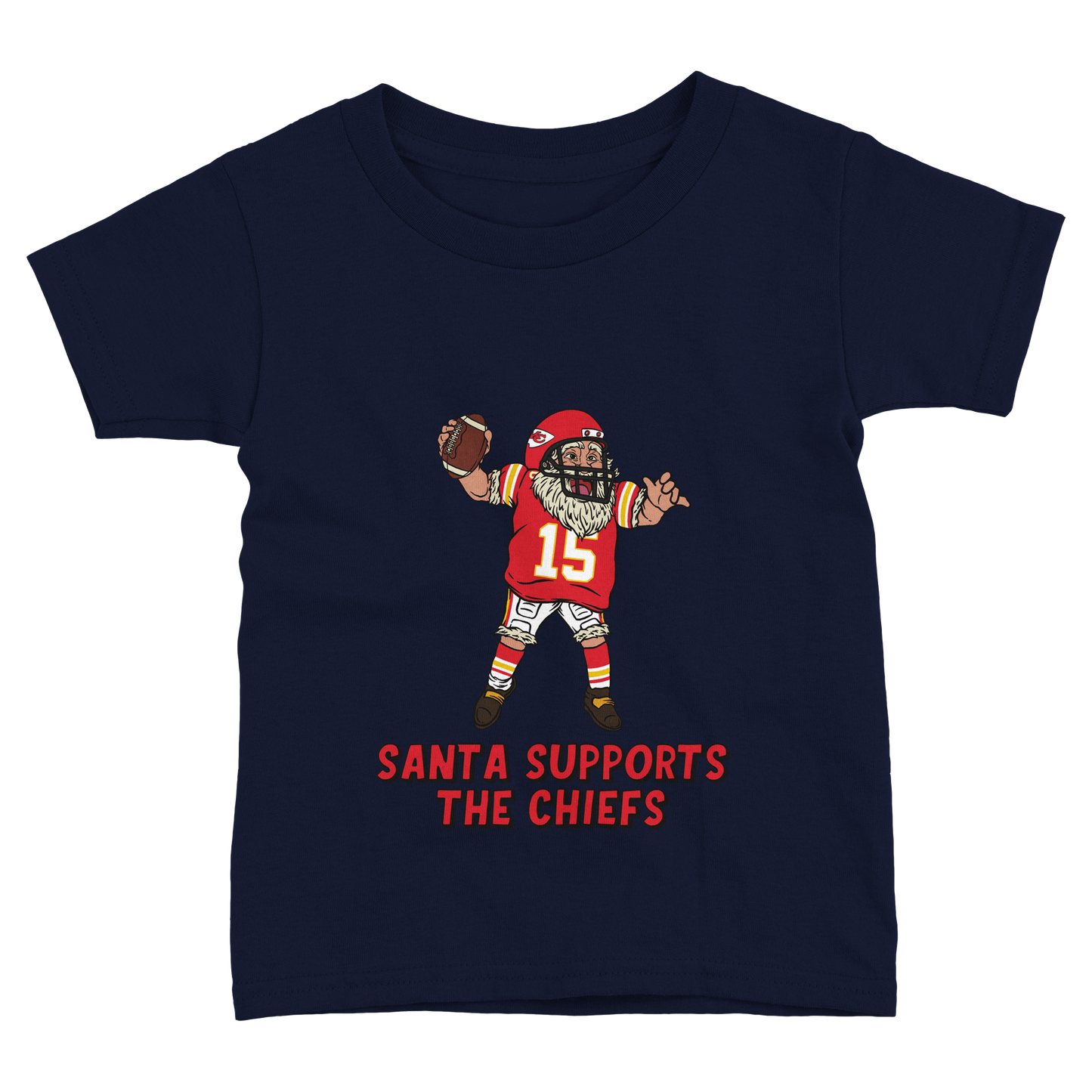 Kansas City Chiefs Toddler Fine Jersey Santa T-Shirt