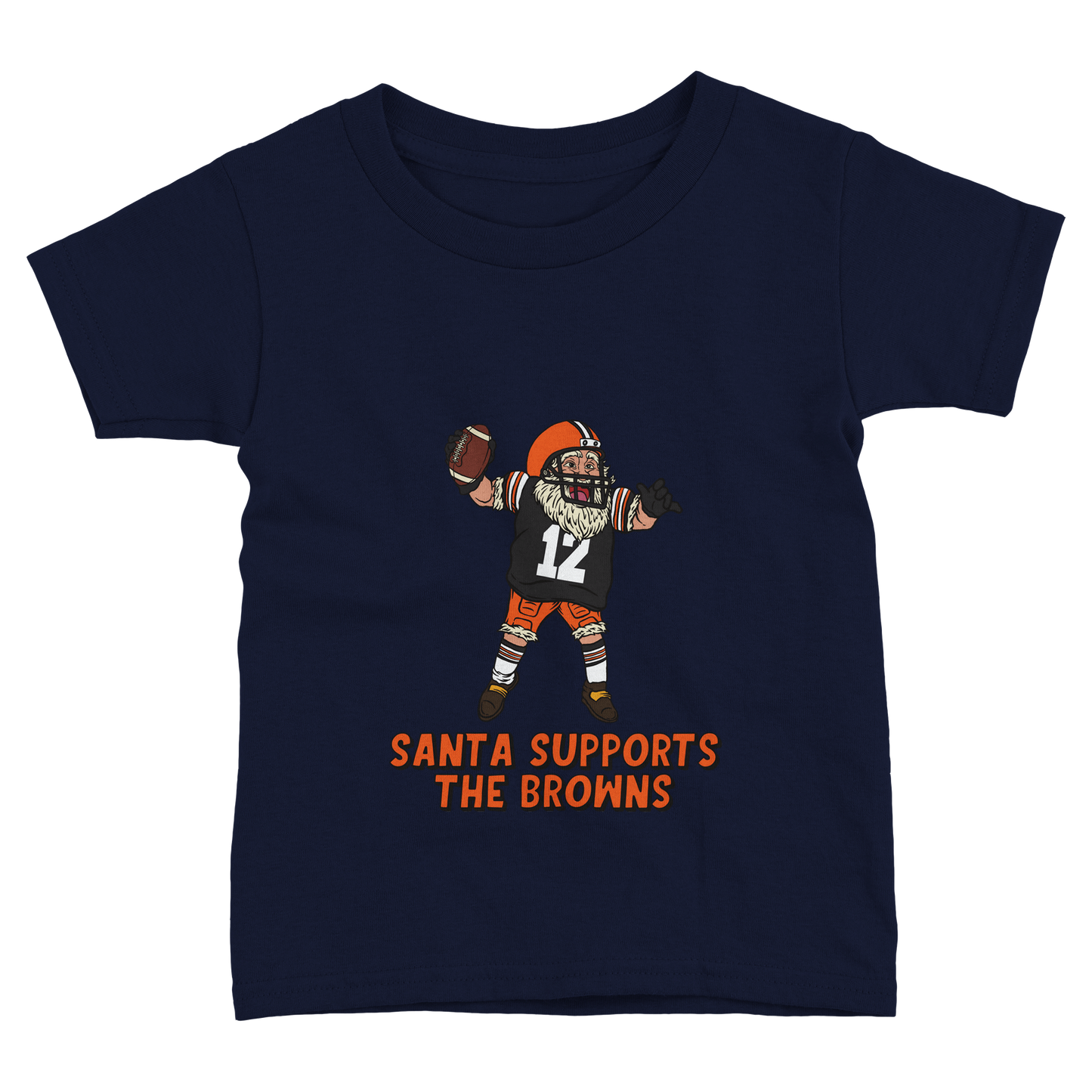 Cleveland Browns Toddler Fine Jersey Santa T-Shirt